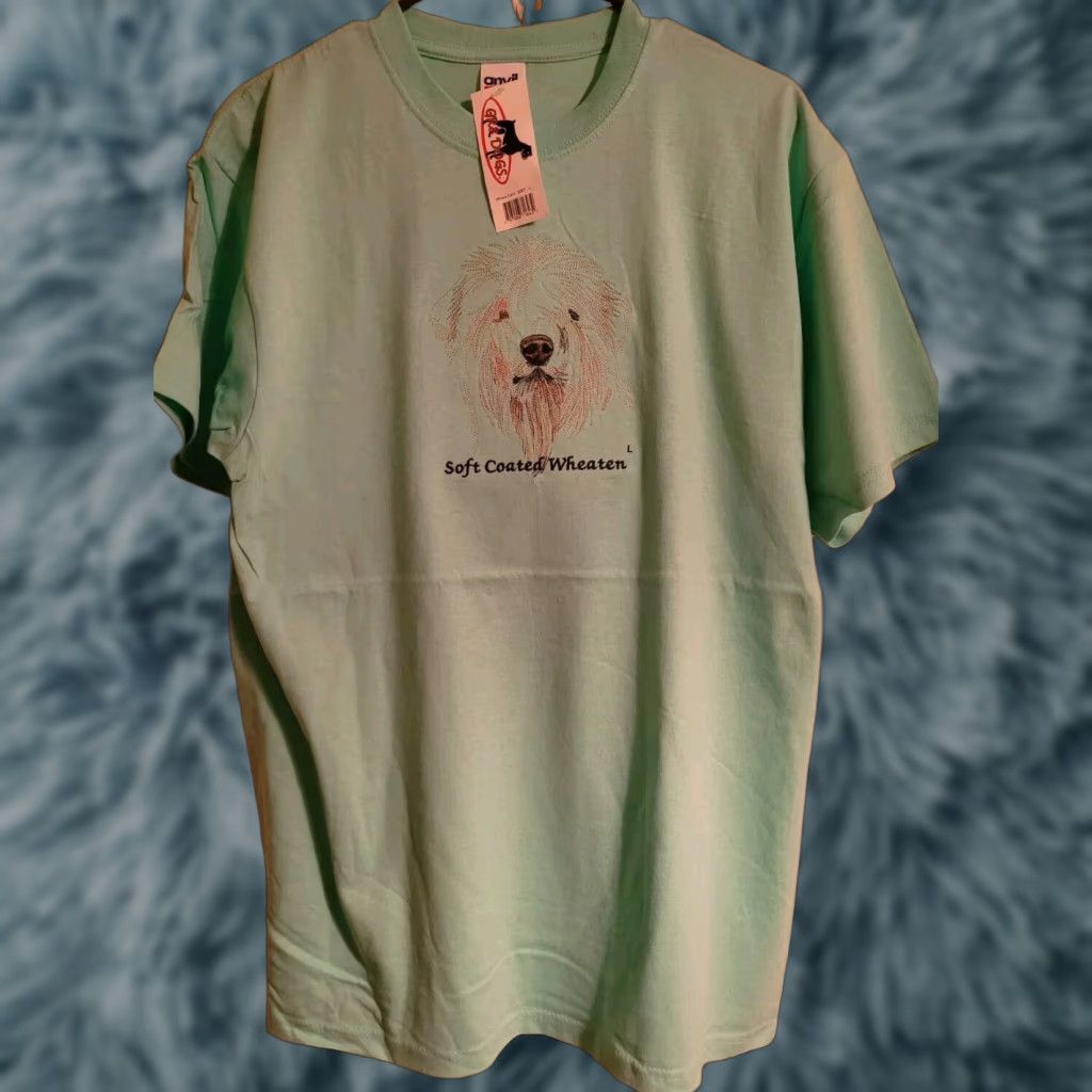 Anvil NEW NWT Anvil T-Shirt Unisex Adults Medium GR8 Dogs Soft Coated Wheaten Terrier Green Crew Neck Short Sleeve 100% Cotton Size M / US 6-8 / IT 42-44 - 1 Thumbnail