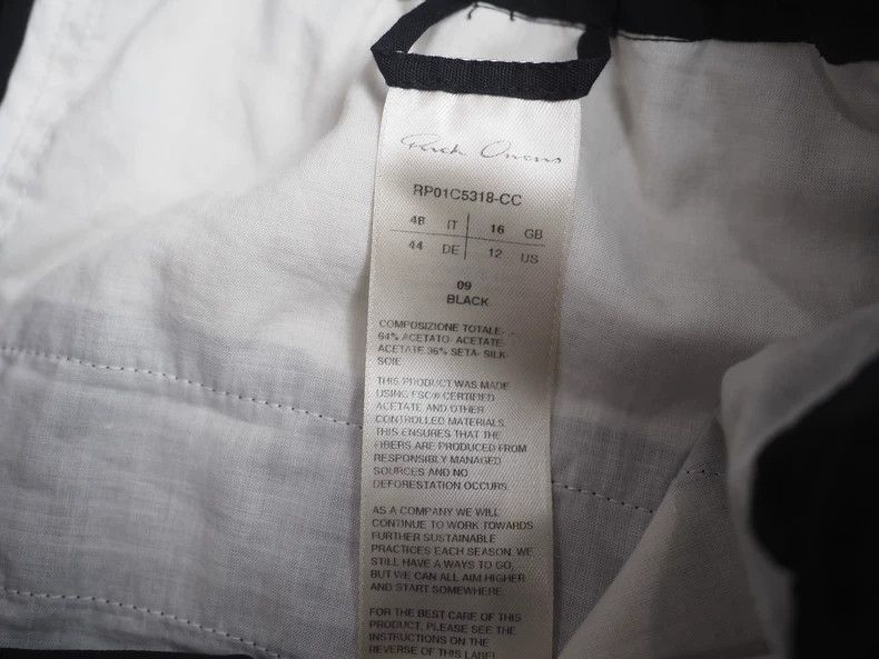 Rick Owens rick owens size 12 SS23 black silk-blend cropped pants Size US 28 / EU 44 - 7 Thumbnail