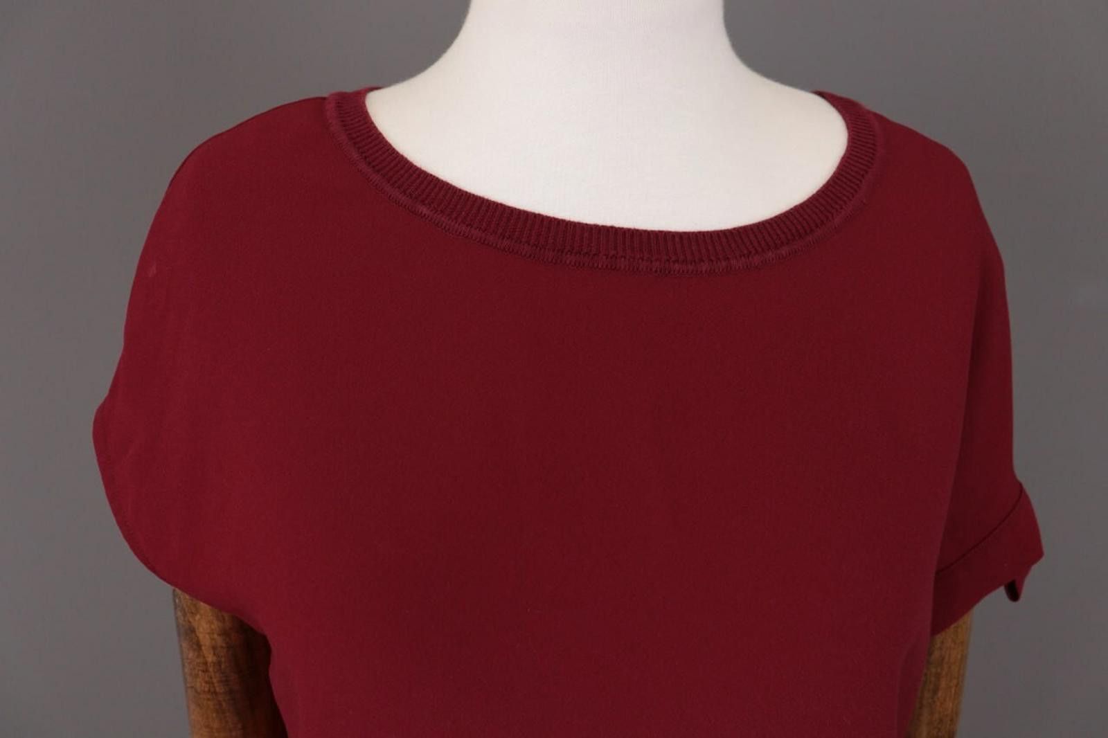 Designer Cop Copine Red Short Sleeve Shift Summer Short Dress Size 36 Size M / US 6-8 / IT 42-44 - 4 Thumbnail