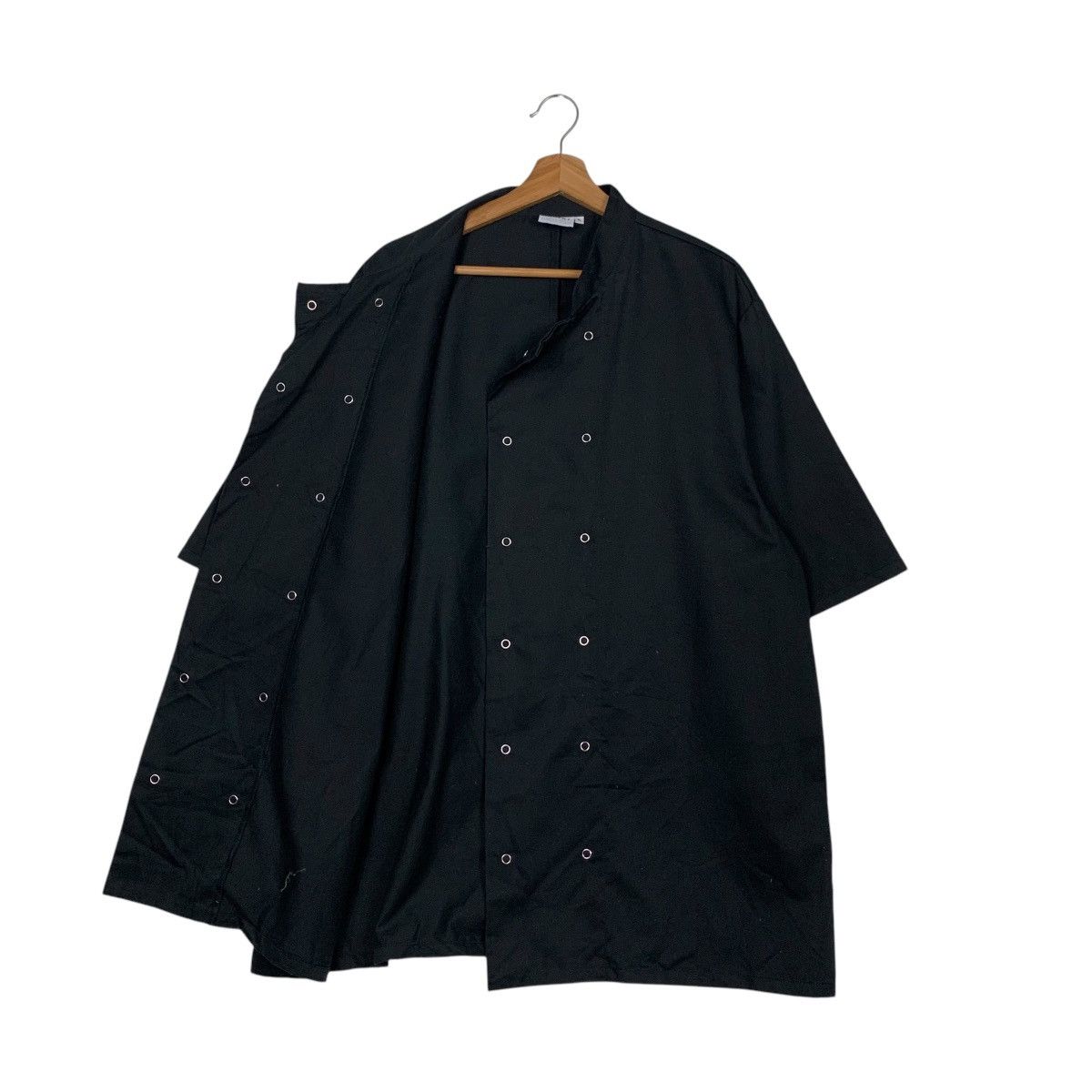 Japanese Brand HUBERT Double Side Snap Button Black Shirt #2040-C88 Size US XL / EU 56 / 4 - 9 Thumbnail