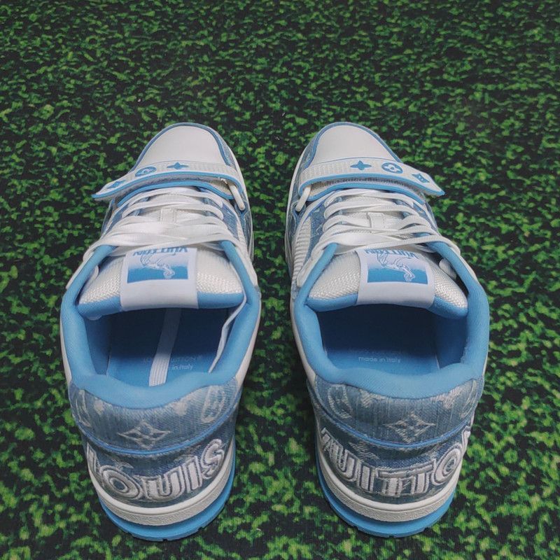 Louis Vuitton Louis Vuitton Trainer Velcro Low-Top Sneaker Blue Size US 8 / IT 38 - 3 Thumbnail