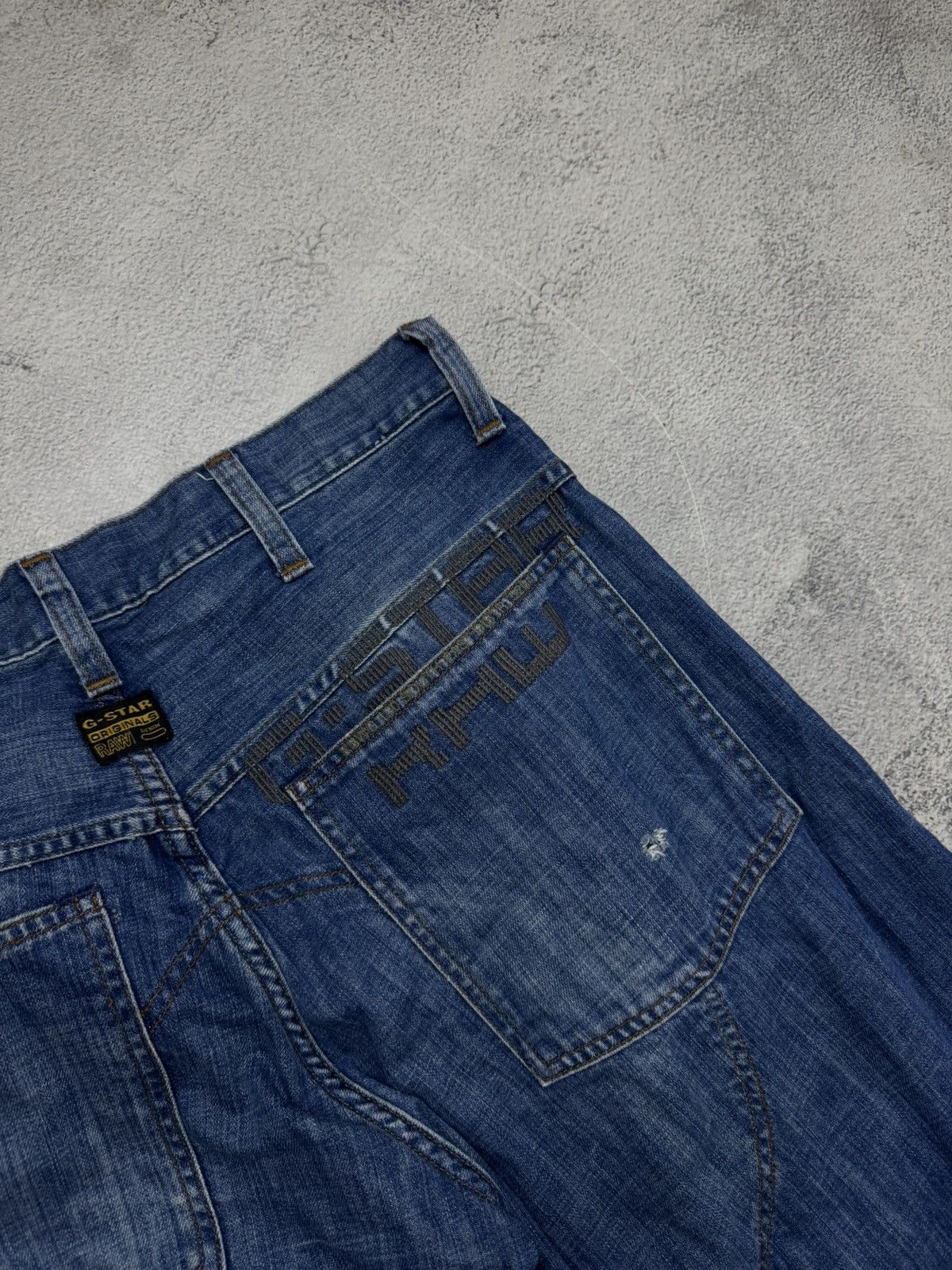 G-Star Vintage Y2k G Star Raw Big Logo Denim Jeans 00’s Size US 32 / EU 48 - 9 Thumbnail
