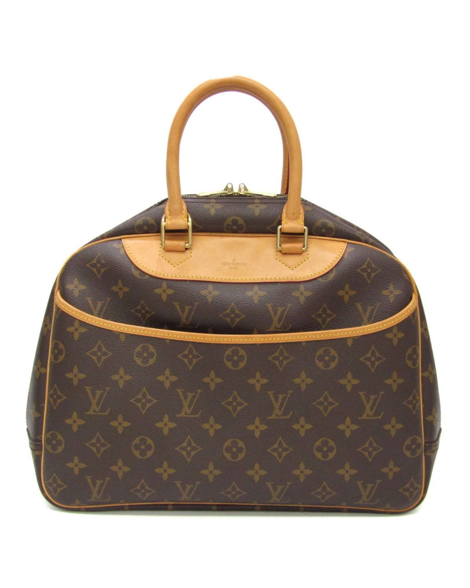 image of Louis Vuitton Elegant Brown Canvas Handbag, Women's
