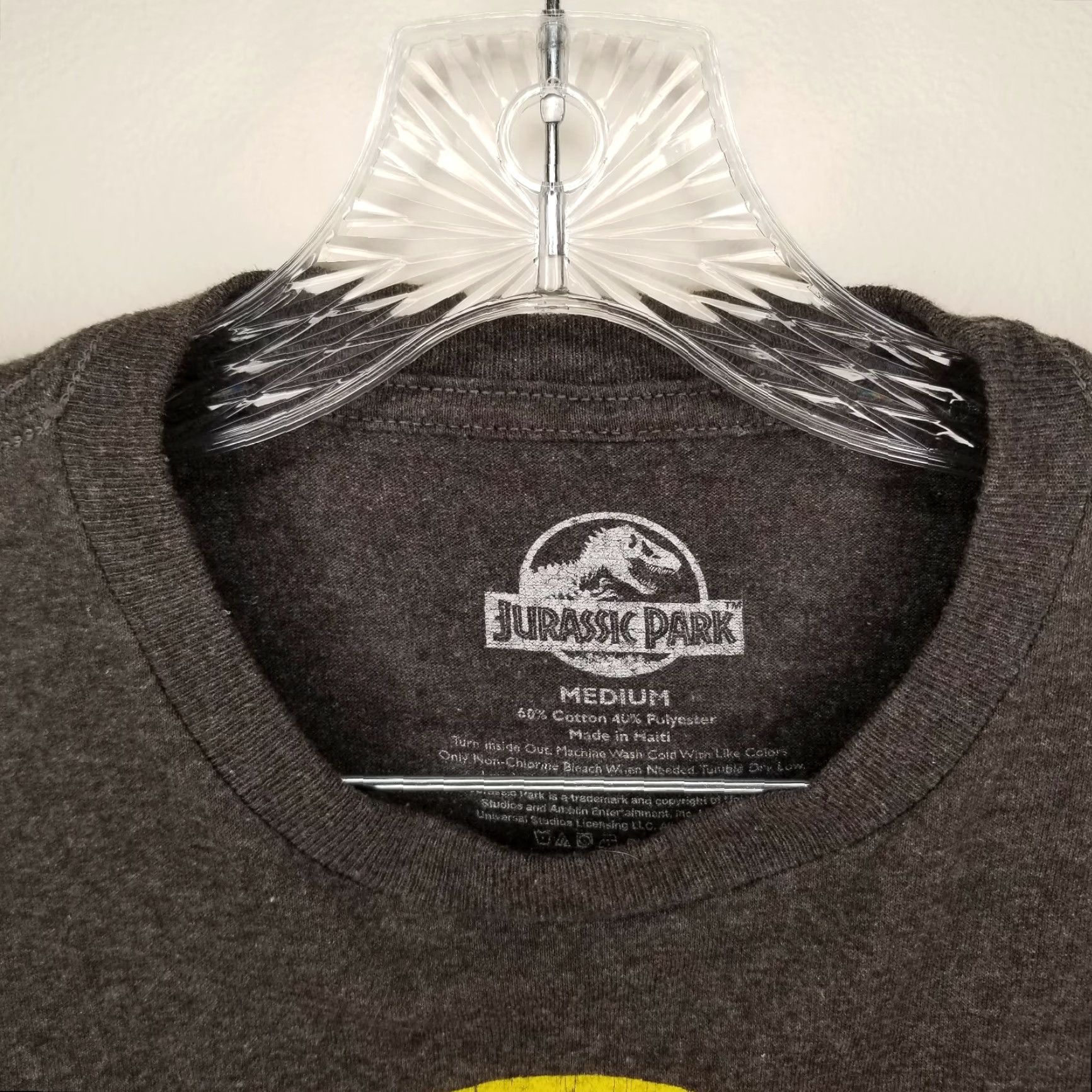 Vintage VINTAGE Jurassic Park Mens Gray Short Sleeve T-Shirt Size Medium Graphic 90s Theme Mens Size US M / EU 48-50 / 2 - 4 Thumbnail