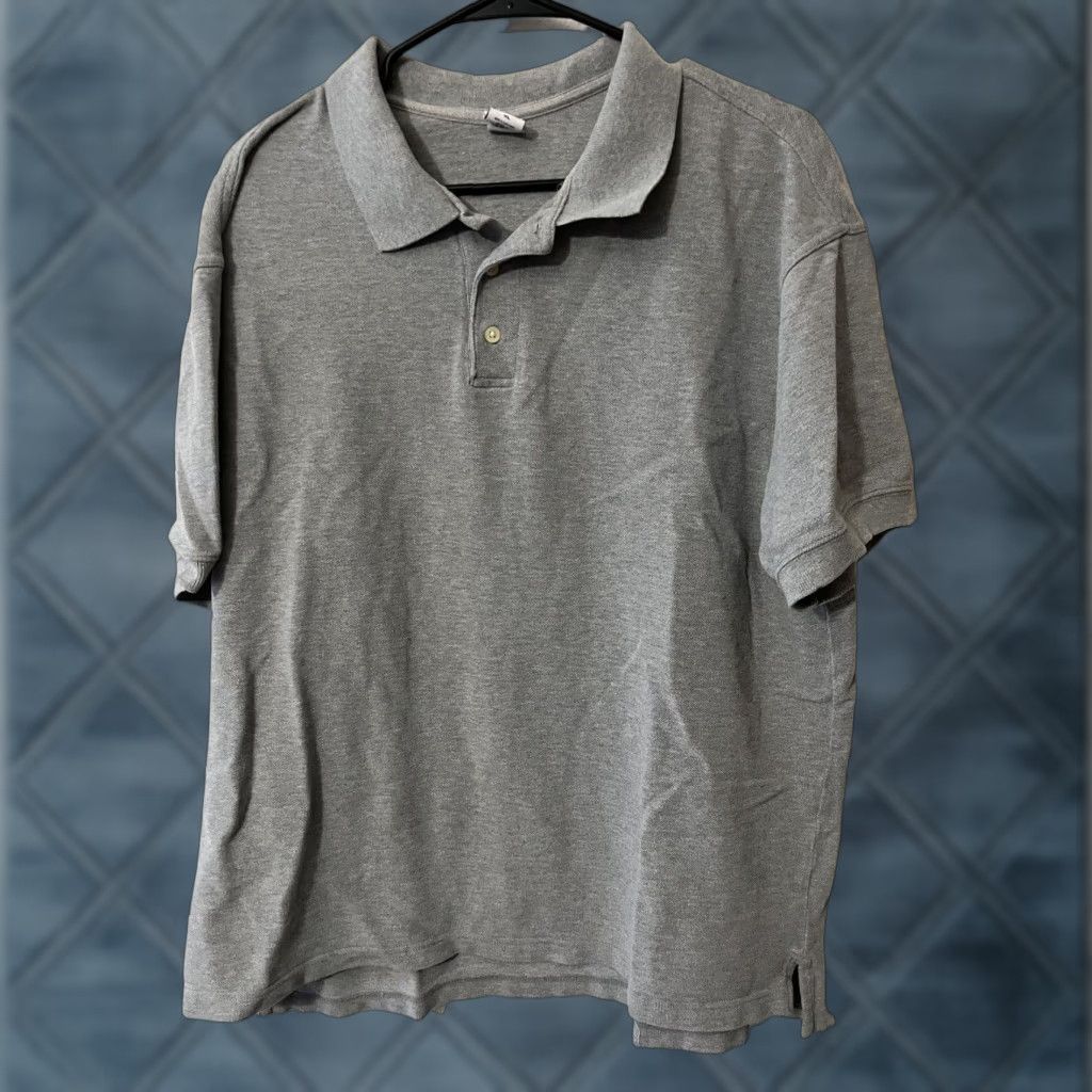 Gap VINTAGE GAP Polo Shirt Men’s Gray 100% Cotton Size XL Short Sleeve Collared Solid Size US XL / EU 56 / 4 - 1 Thumbnail