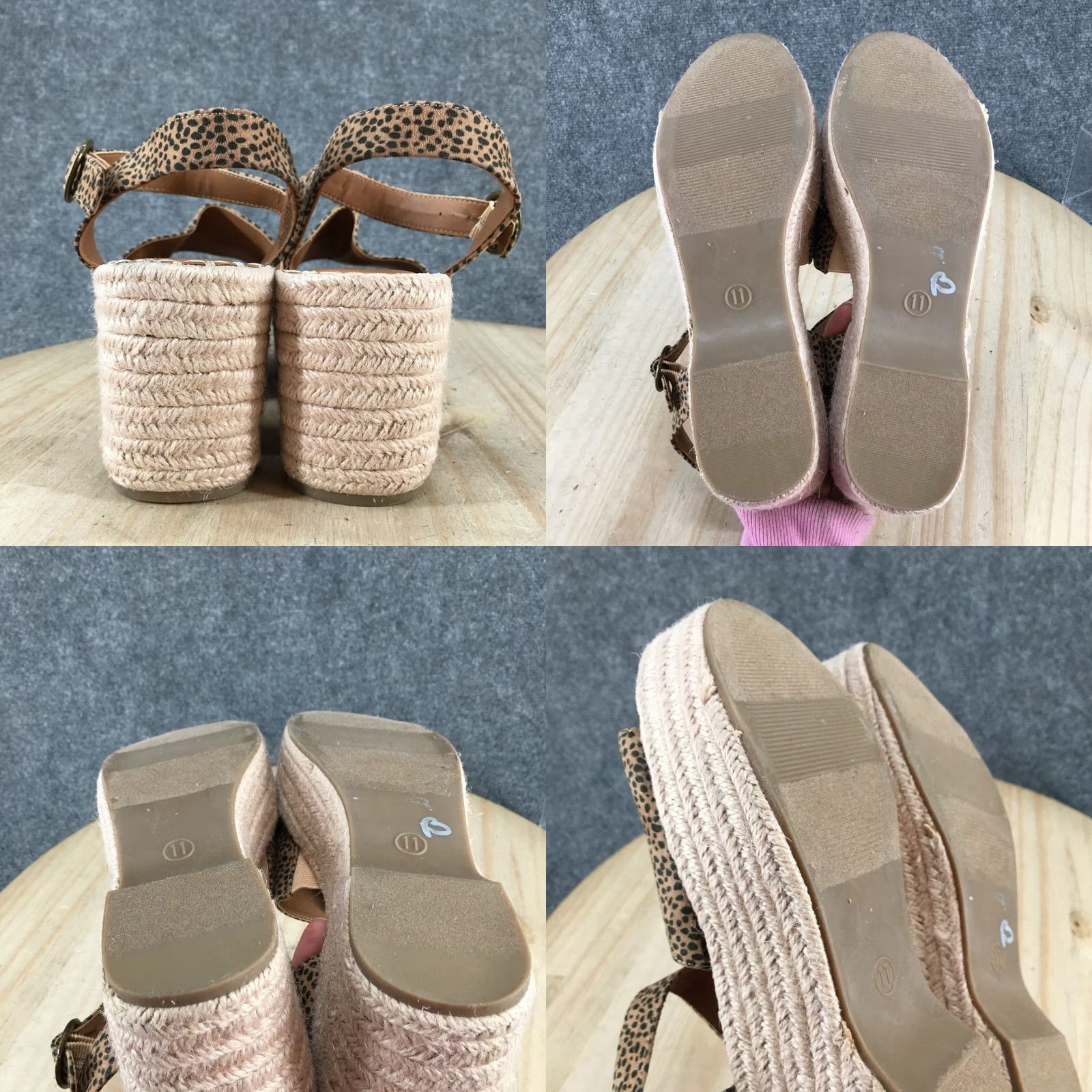 Vintage Universal Thread Sandals Women 11 Morgan Platform Wedge Espadrille Brown True Brown Size US 11 / IT 41 - 8 Thumbnail