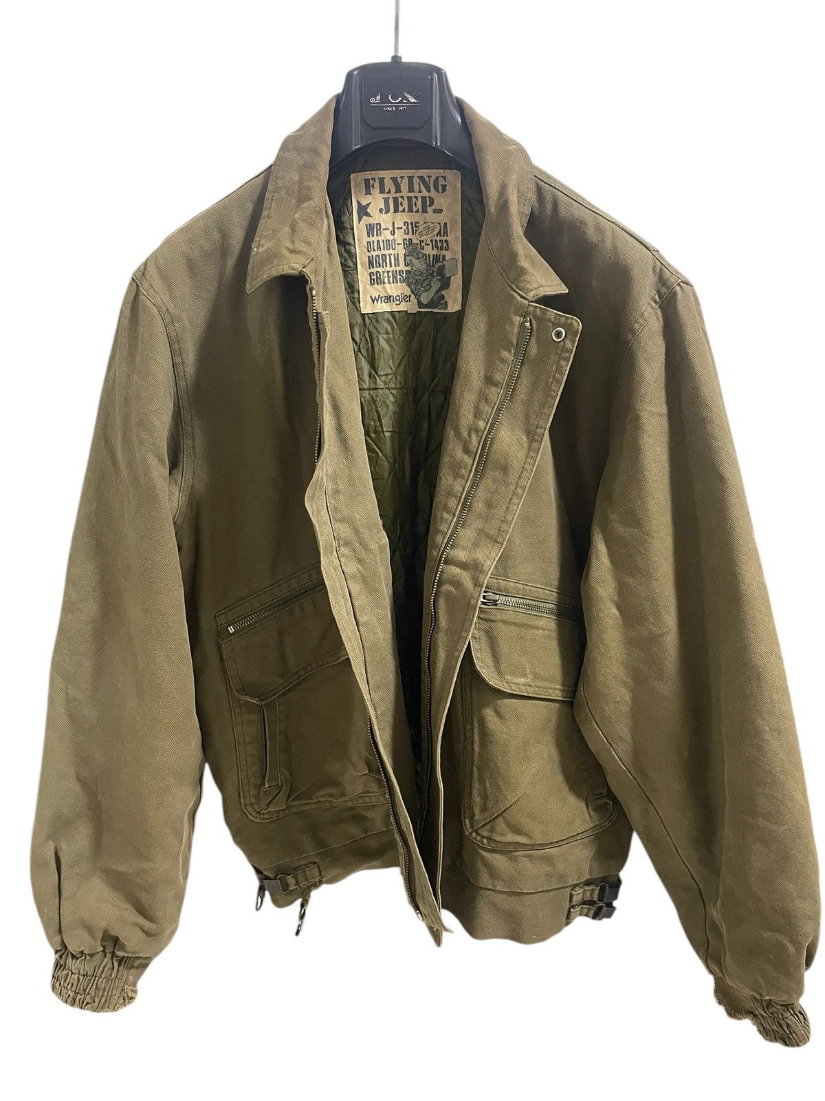 Wrangler Rare vintage 80s flying jeep jacket duck canvas fabric Size US L / EU 52-54 / 3 - 2 Thumbnail
