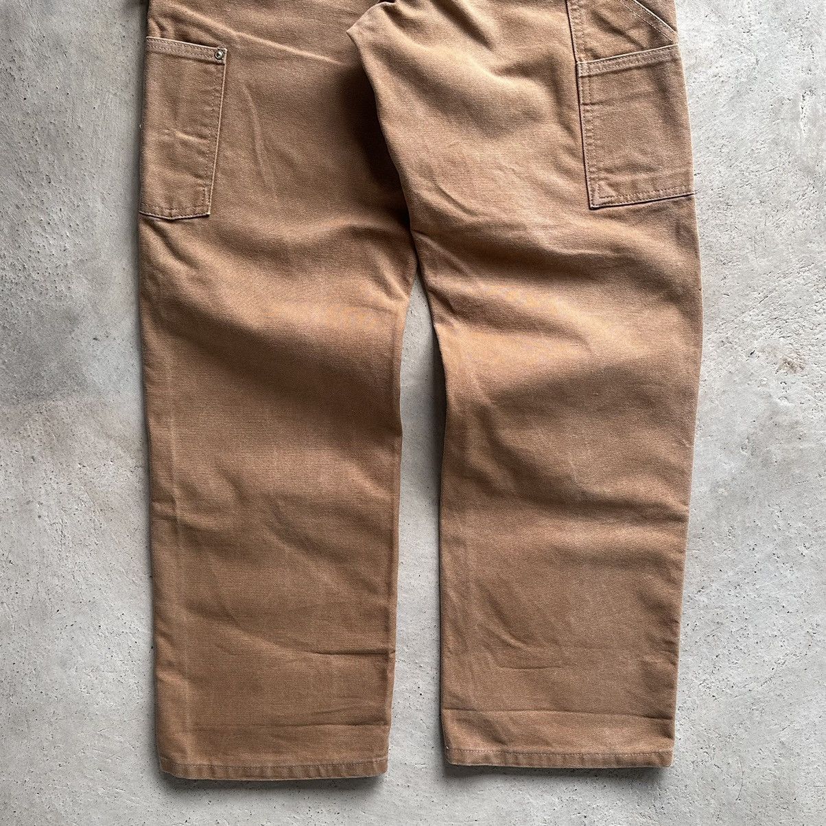 Carhartt (33x31.5) Crazy Faded 90s Carhartt Double Knee Brown/Tan Size US 33 - 12 Thumbnail