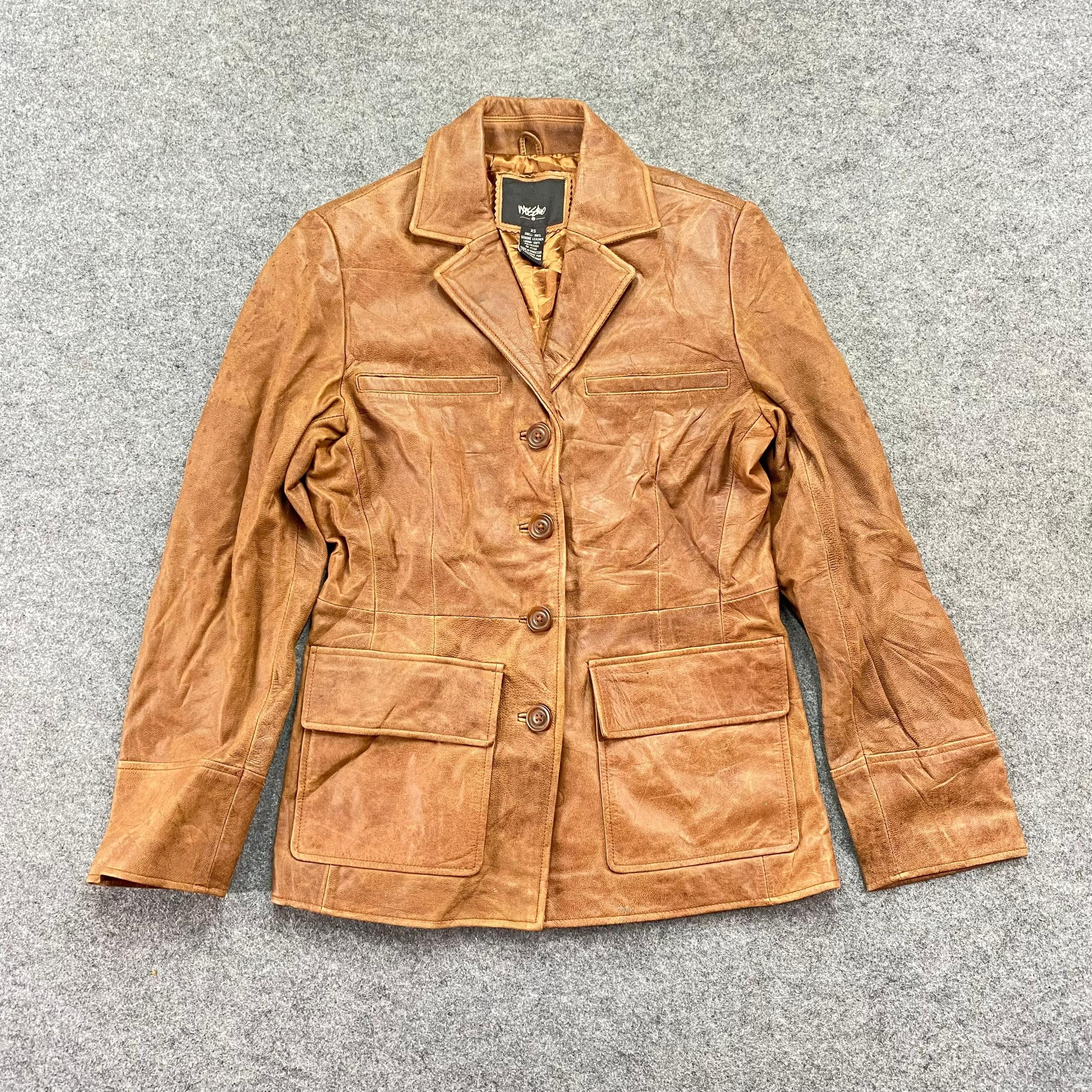 Mossimo Vintage Mossimo Leather Blazer Jacket Size XS / US 0-2 / IT 36-38 - 1 Thumbnail