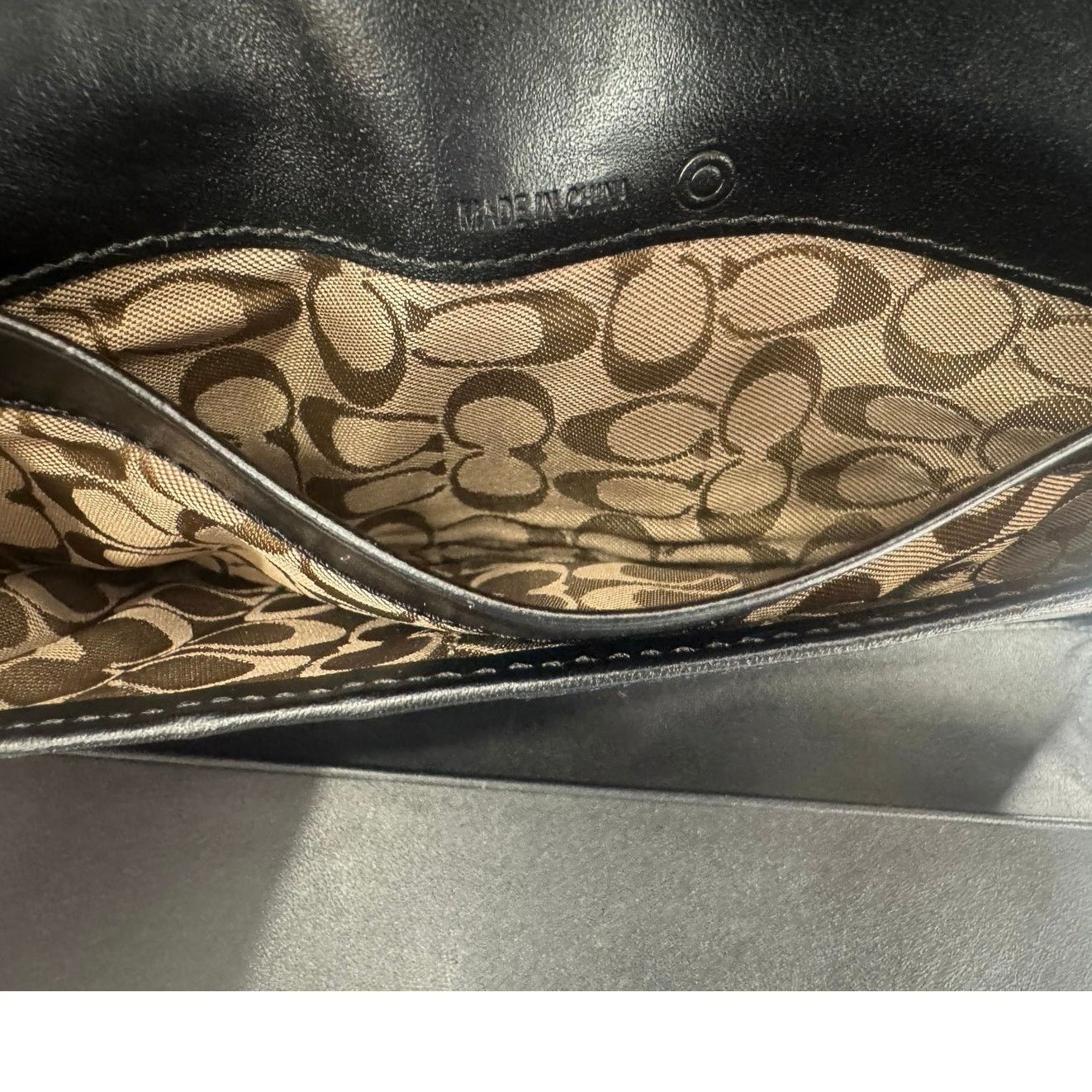 Coach Coach Vintage Black LeatherTrifold Checkbook Wallet Size ONE SIZE - 8 Thumbnail