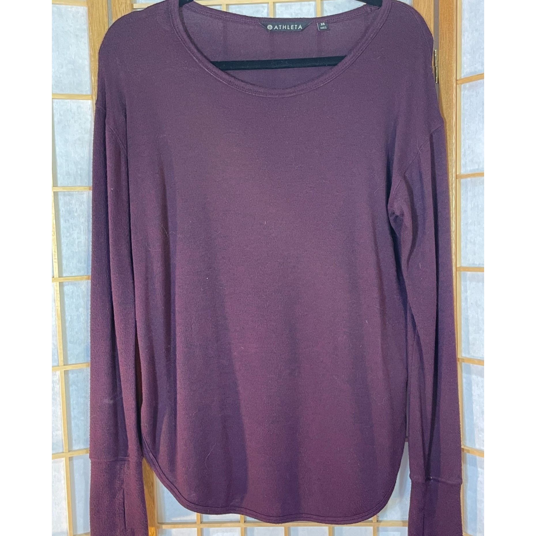 Athleta Athleta XS Maroon/Black Top Size XS / US 0-2 / IT 36-38 - 3 Thumbnail