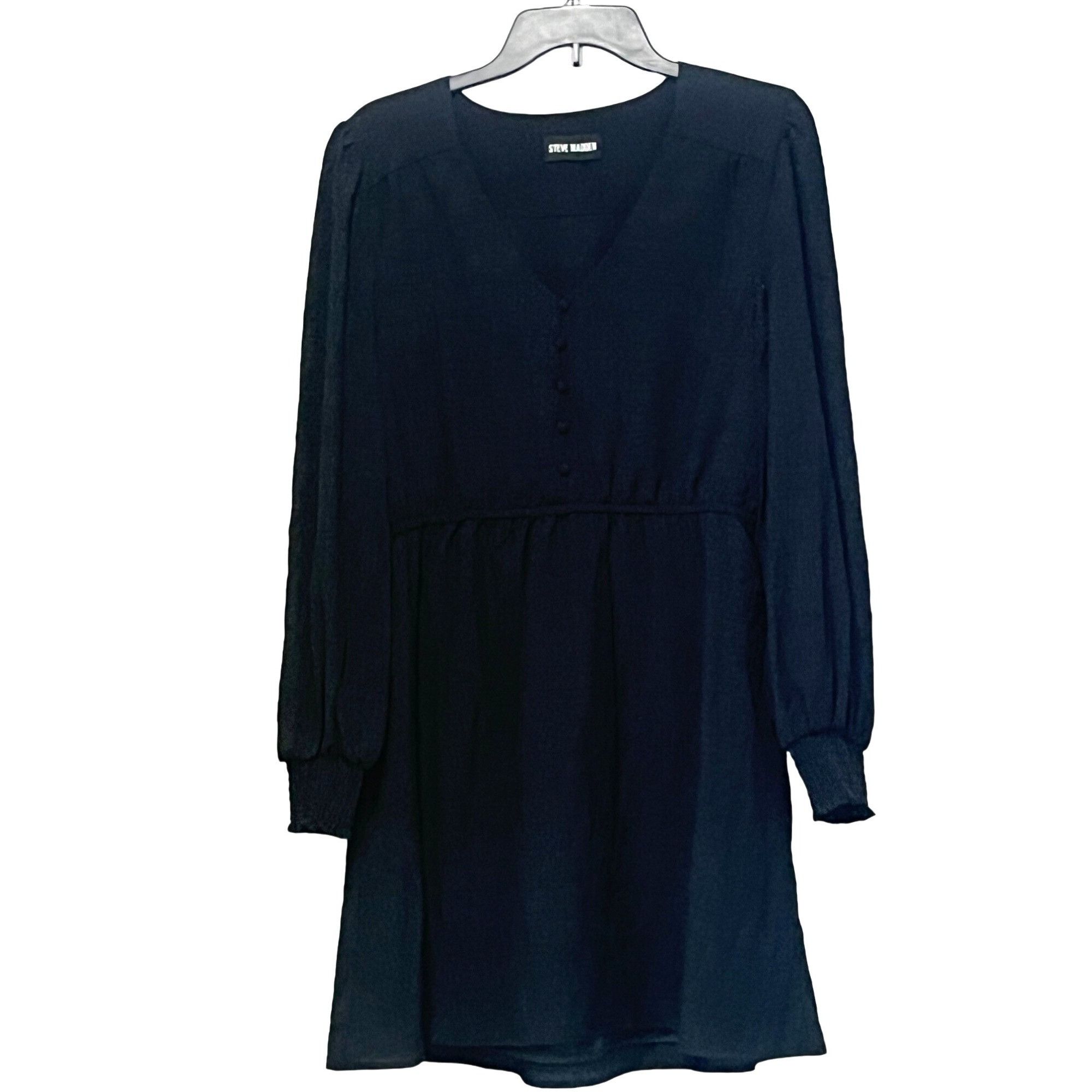 Steve Madden Steve Madden Cora Long Sleeve Dress Black, L Size L / US 10 / IT 46 - 1 Thumbnail