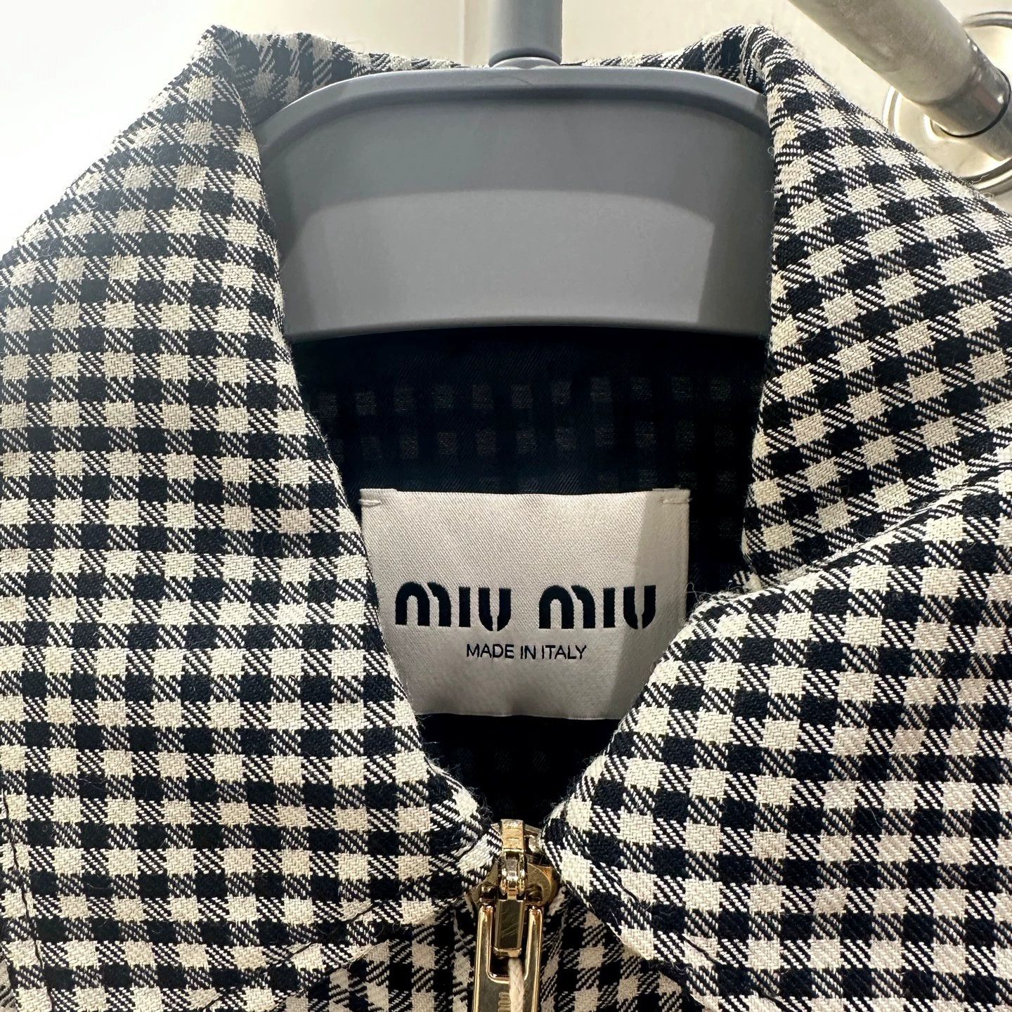 Miu Miu MIU MIU may722 houndstooth all over logo women's jacket 36 Size XS / US 0-2 / IT 36-38 - 4 Thumbnail