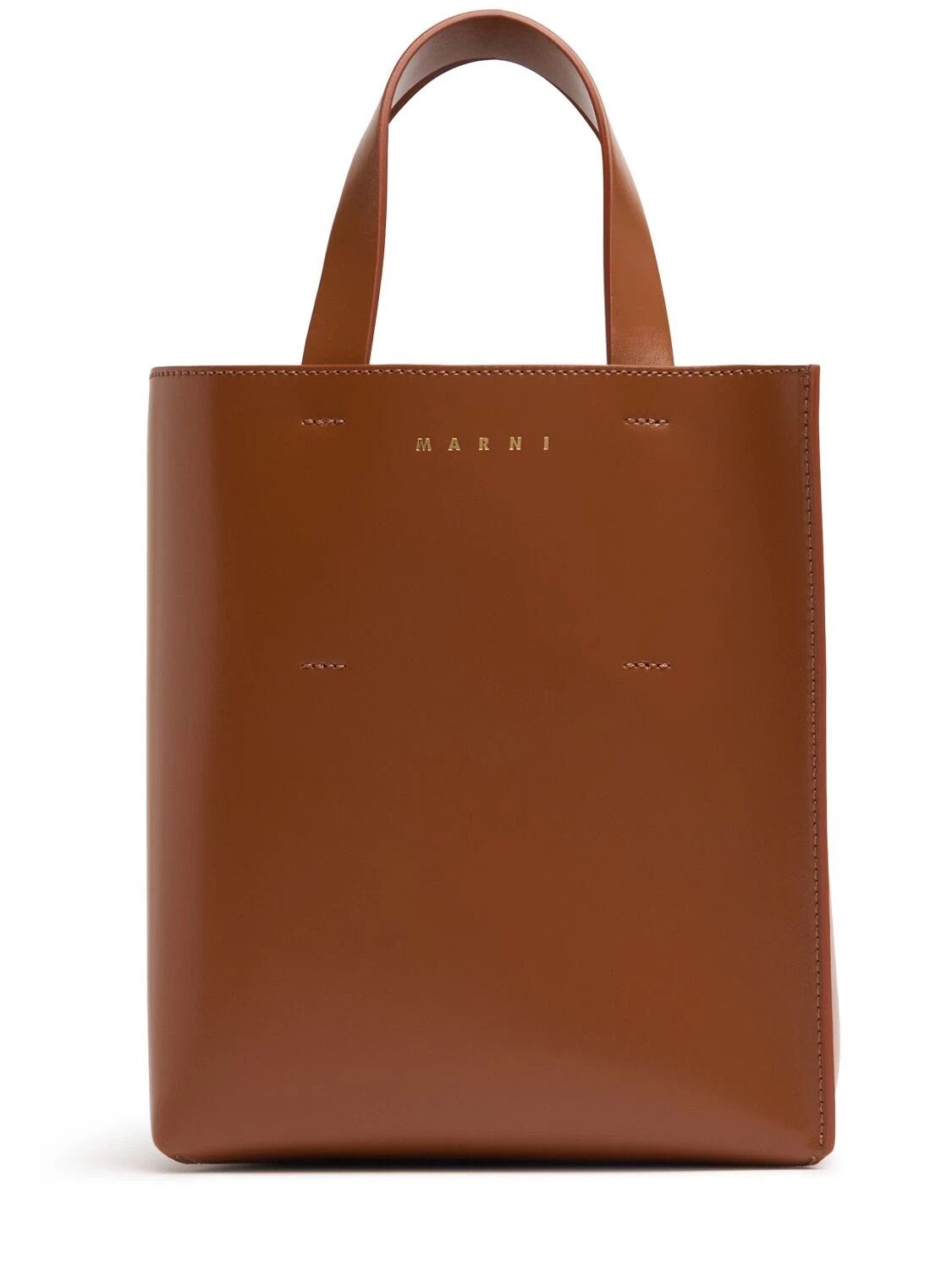 Marni MARNI Museo Mini Cinnamon Brown Leather Shoulder Bag Size ONE SIZE - 1 Thumbnail