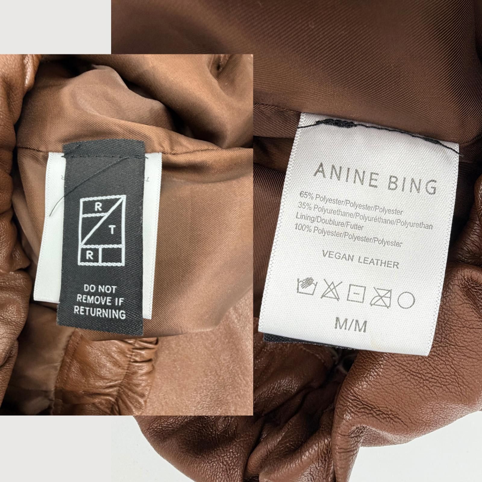 Other Anine Bing Colton Leather Look Track Pants M Size 26" / US 2 / IT 38 - 4 Thumbnail