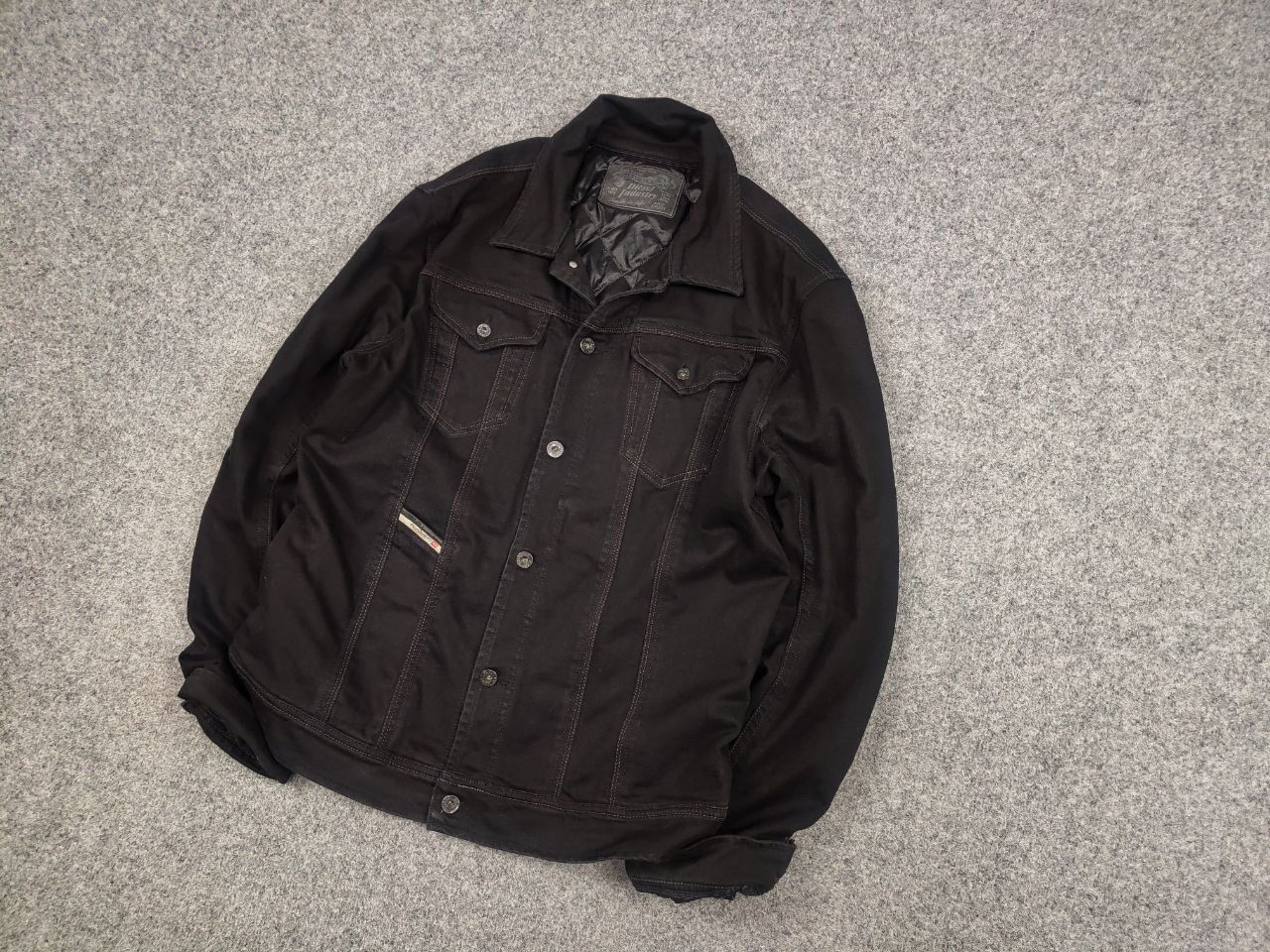 Diesel Diesel Industry Warm men's Black Denim Jacket Vintage style Size US XL / EU 56 / 4 - 3 Thumbnail