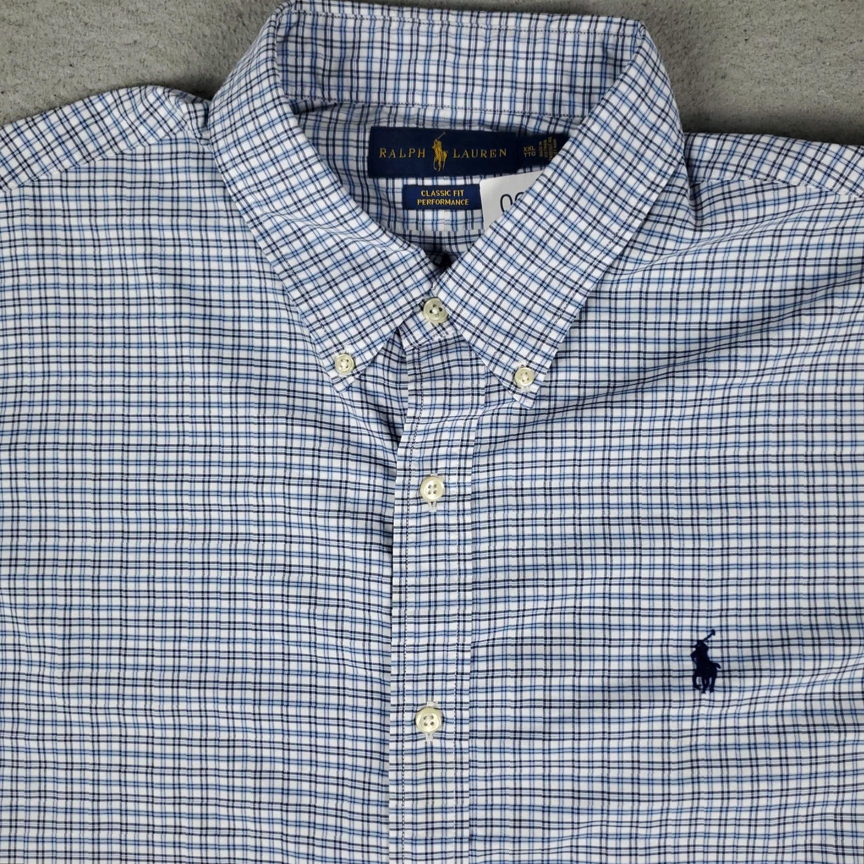Ralph Lauren Ralph Lauren Blue Plaid Performance Button-Up Shirt Mens 2XL Long Sleeve Size US XXL / EU 58 / 5 - 2 Thumbnail