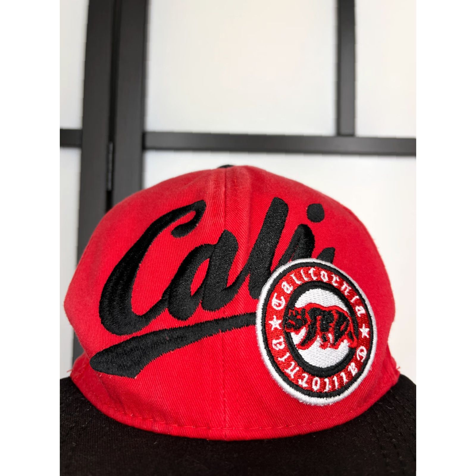 Vintage CALIFORNIA Hat Cap Snap Back Mens One Size Red Embroidered Bear Cotton Cali D - Leader Of Generation Apparel - Baseball Cap - Logo - Adjustable - Men Size ONE SIZE - 2 Thumbnail