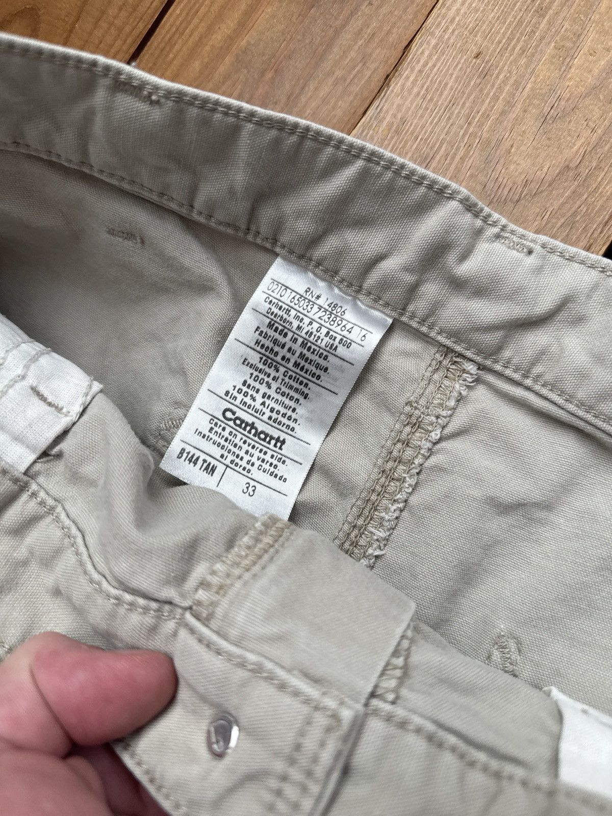 Carhartt × Vintage Vintage Carhartt Tan Carpenter Shorts Size US 33 - 3 Thumbnail