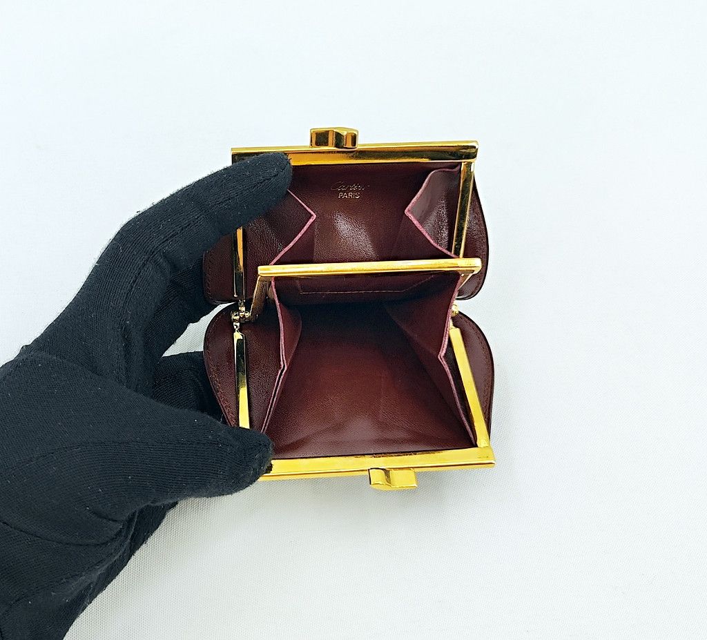 Cartier original CARTIER burgundy leather coin case Size ONE SIZE - 8 Thumbnail