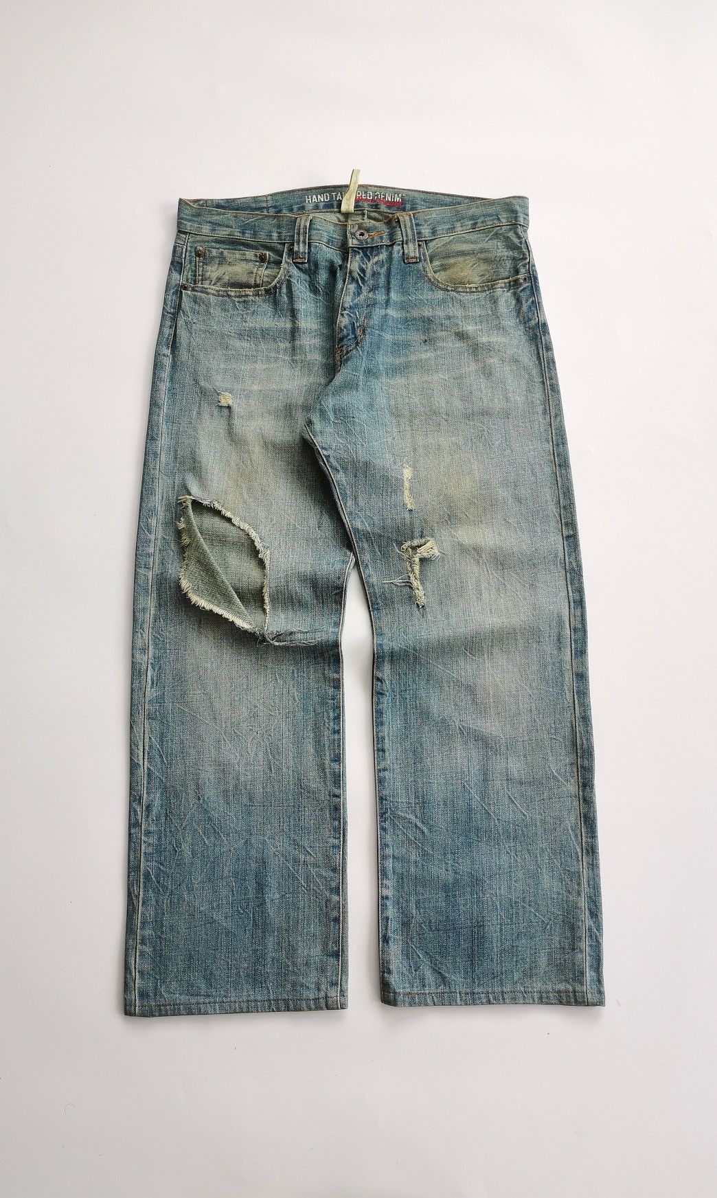 Japanese Brand Thrashed Free Gate Japan Distressed Dirty Jeans Size US 34 / EU 50 - 3 Thumbnail