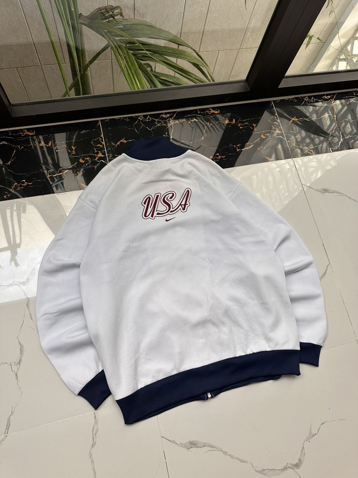 Nike × Vintage 🇺🇸NIKE USA VINTAGE BIG LOGO STREETWEAR ZIP SWEATSHIRT🇺🇸 Size US XL / EU 56 / 4 - 2 Thumbnail