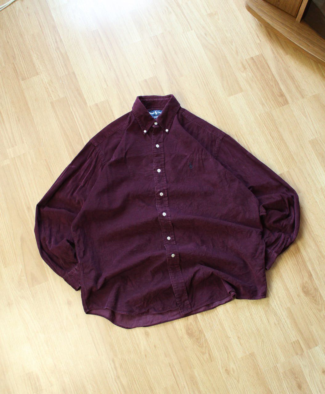 Polo Ralph Lauren × Vintage 🔥 90s Polo Ralph Lauren Corduroy Velvet Shirt Size US M / EU 48-50 / 2 - 1 Thumbnail