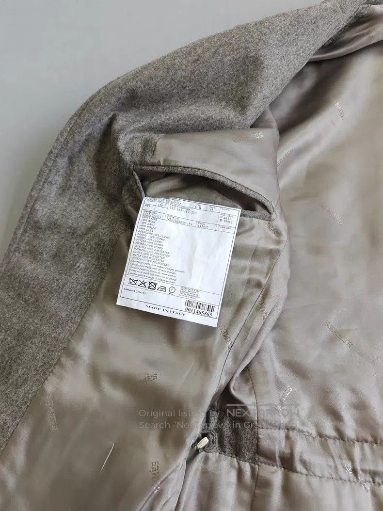 Hermes Hermes Gray 100% Wool Autumn/Winter Flannel Blazer Jacket Size 48R - 5 Thumbnail