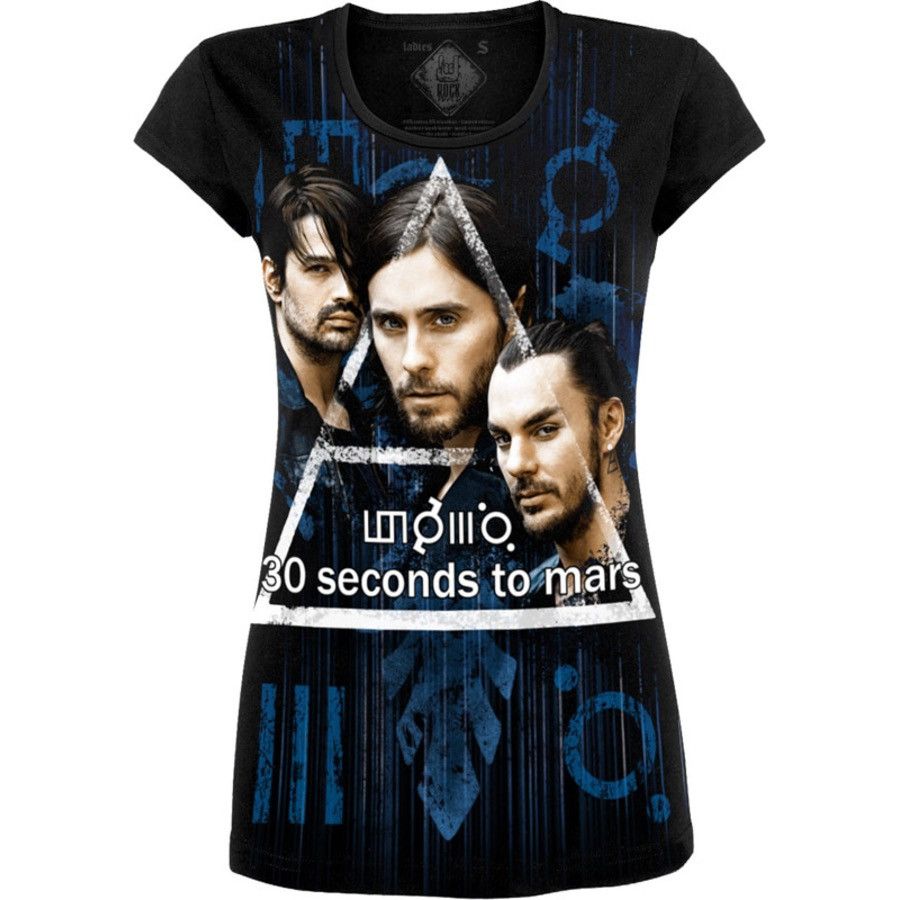 Band Tees Thirty Seconds to Mars Vintage Tunic Logo On Back Jared Leto Size M / US 6-8 / IT 42-44 - 1 Thumbnail
