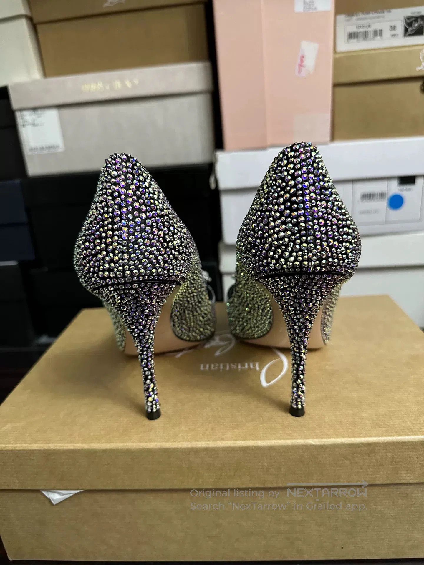 Roger Vivier Roger Vivier Crystal Embellished Heels. Size US 7 / IT 37 - 3 Thumbnail