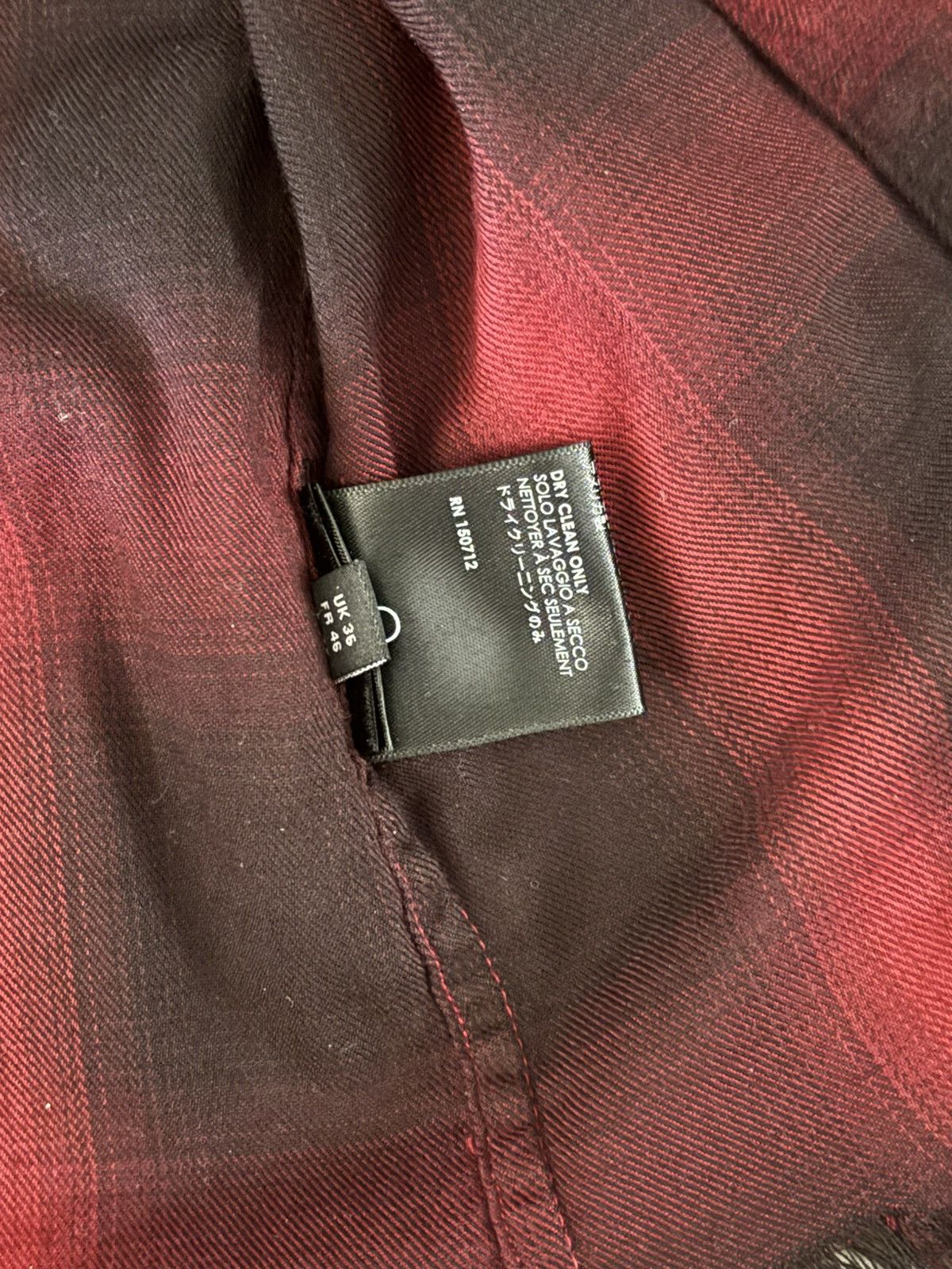 Amiri Amiri Red & Black Plaided Flannel With Frayed Hem Size US S / EU 44-46 / 1 - 5 Thumbnail