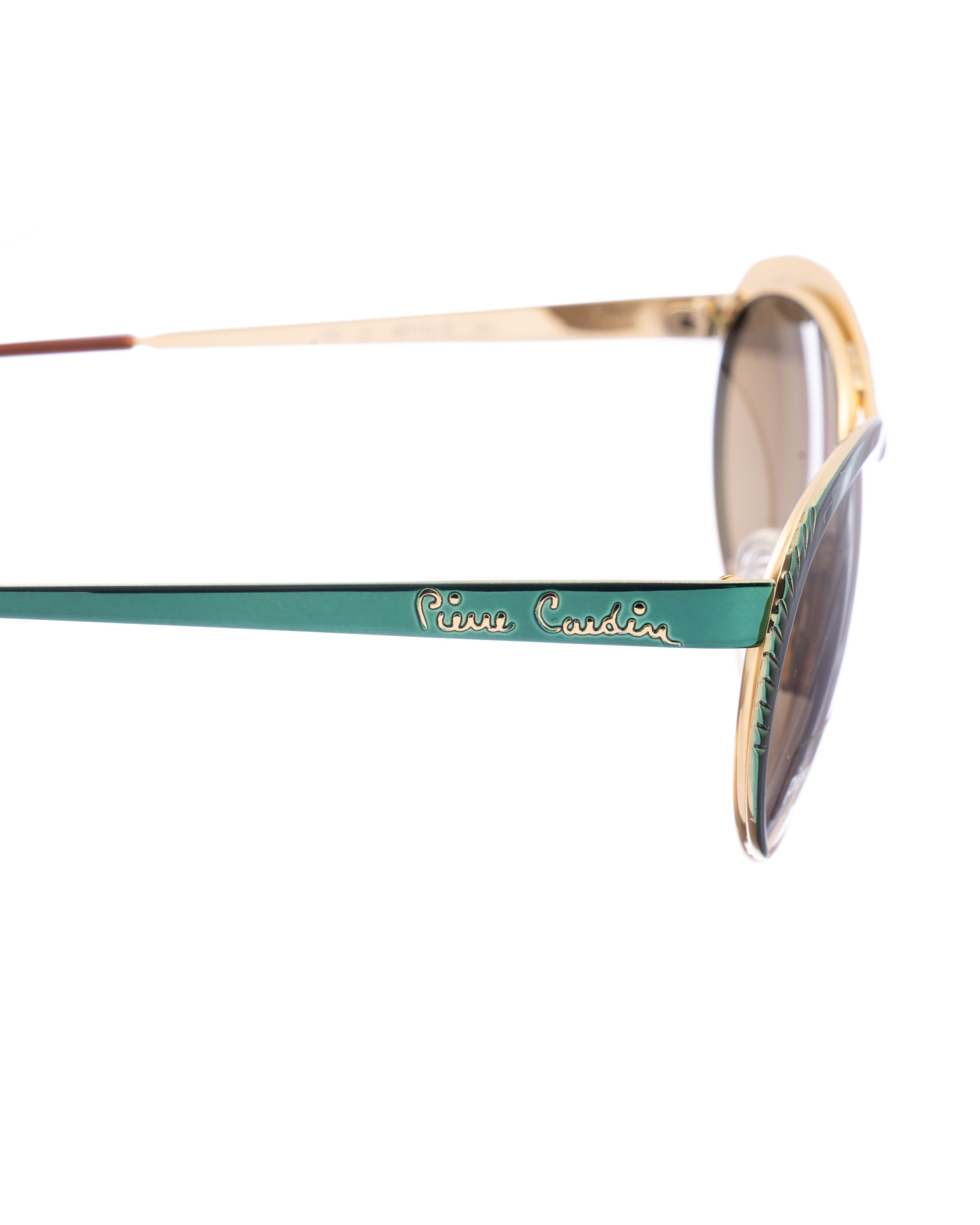 Pierre Cardin Pierre Cardin 00s Green Cat Eye Sunglasses Size ONE SIZE - 3 Thumbnail