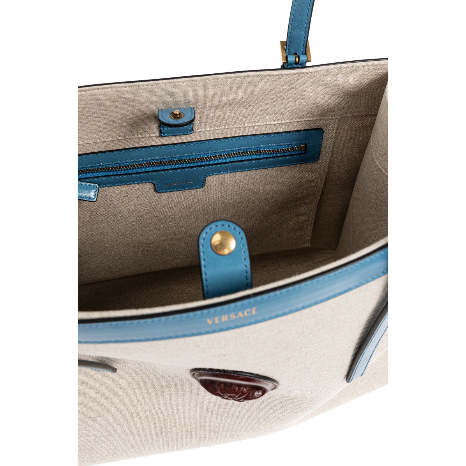 Versace VERSACE Medusa Large Blue Shopper Shoulder Bag New & Authent Size ONE SIZE - 4 Thumbnail