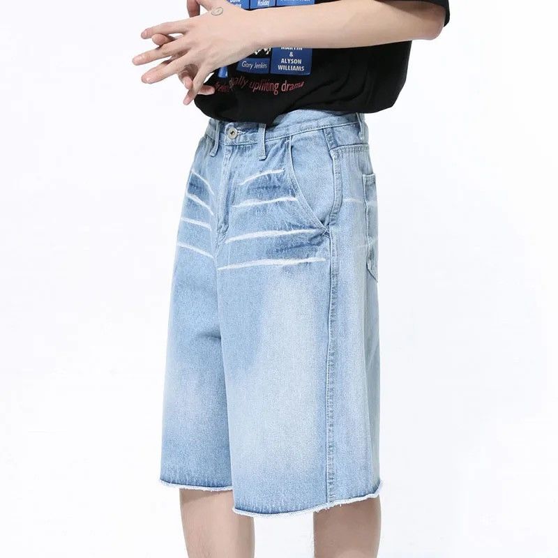 Japanese Brand × Vintage Streetwear Designer Gradient Washed Denim Shorts Y2k Size US 30 / EU 46 - 2 Thumbnail
