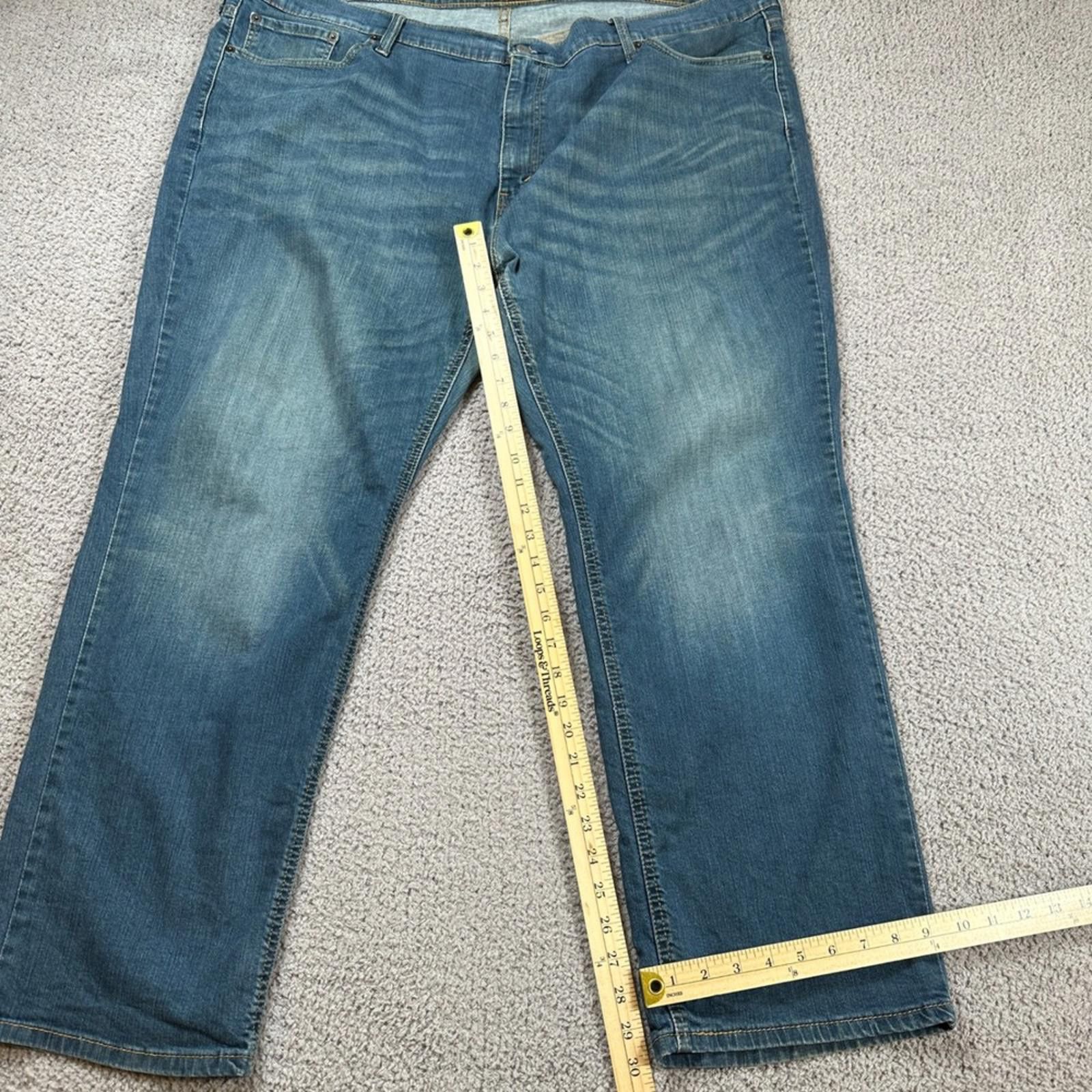 Levi's Levis 541 Athletic Fit Jeans Mens 48x32 Blue Stretch Medium Size US 44 / EU 60 - 3 Thumbnail