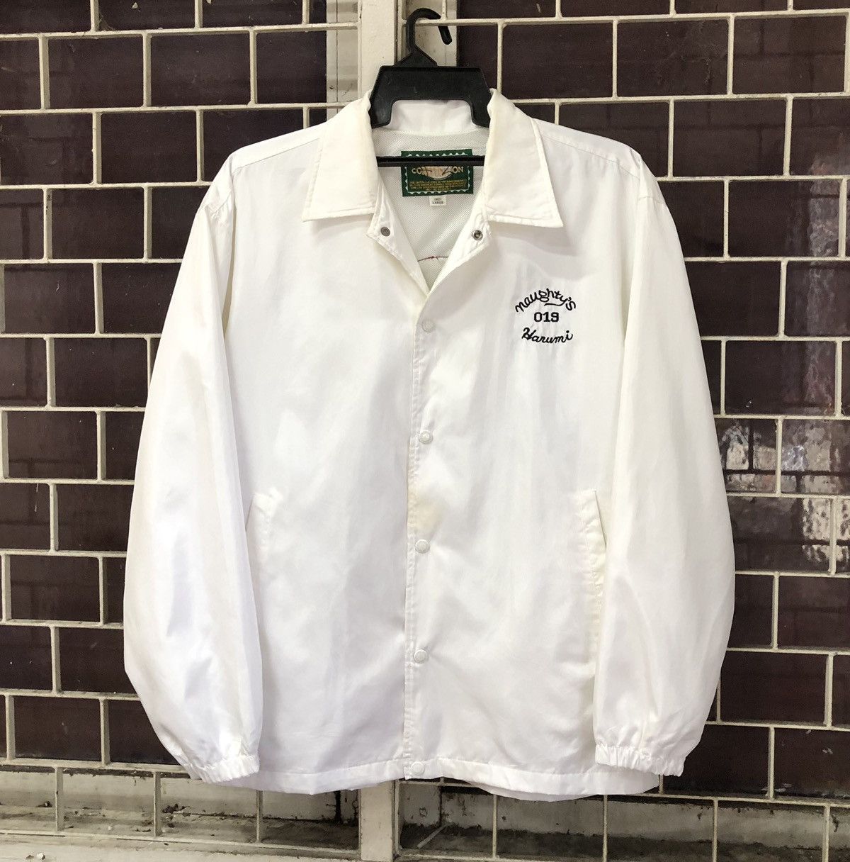 Vintage Vintage NAUGHTY’S Embroidery Nylon Coach Jacket Size US L / EU 52-54 / 3 - 6 Thumbnail