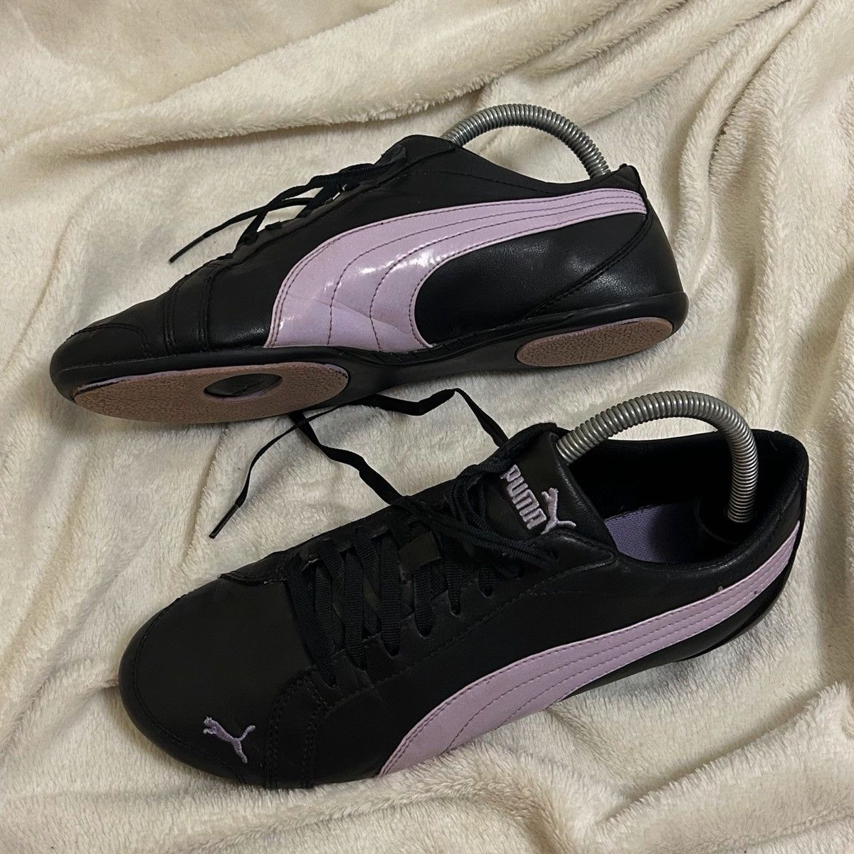 Puma Vintage Y2K Puma Speed Cat Black Leather Sneakers Size US 8.5 / IT 38.5 - 7 Thumbnail