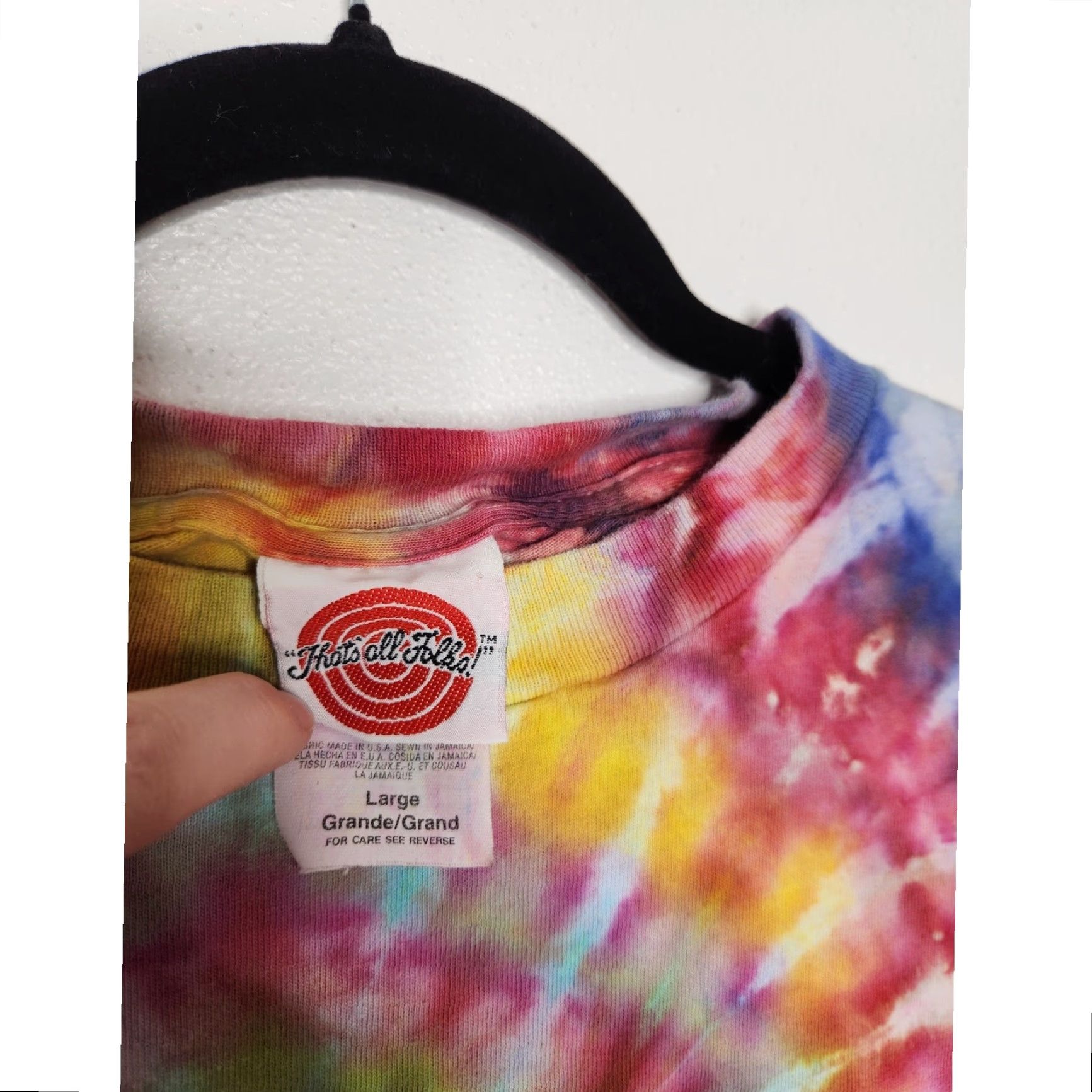 Vintage VINTAGE Tie Dye Boxy Warner Bros Nature Earth Art 90s Large Shirt Unisex Adults Size US L / EU 52-54 / 3 - 4 Thumbnail