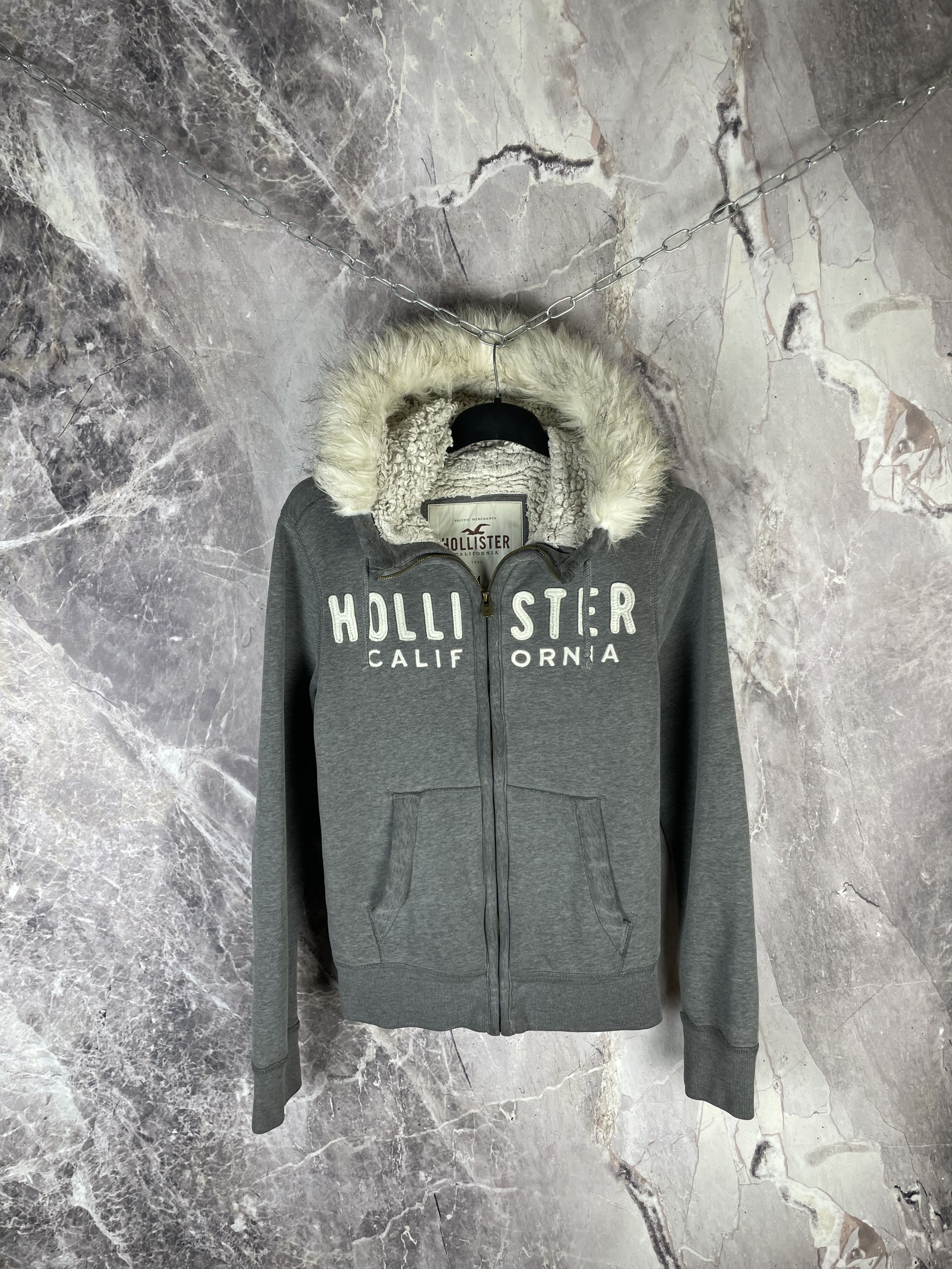 Hollister Hollister Fur Hood Zip Up Y2K If Six Was Nine Size US M / EU 48-50 / 2 - 2 Thumbnail