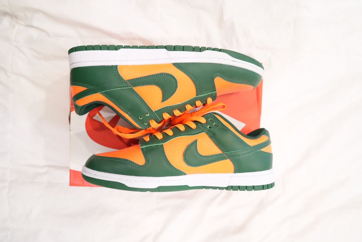 Nike Nike Dunk Low Retro Miami Hurricanes Size US 11 / EU 44 - 4 Thumbnail