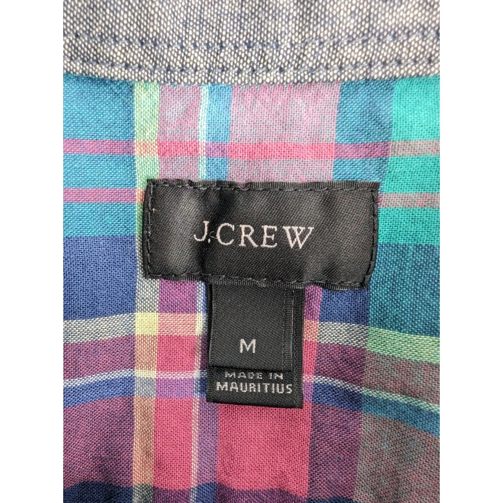 J.Crew VINTAGE J.CREW Shirt Men’s Long Sleeve Plaid Button-Down Teal Pink 90s Size US M / EU 48-50 / 2 - 7 Thumbnail