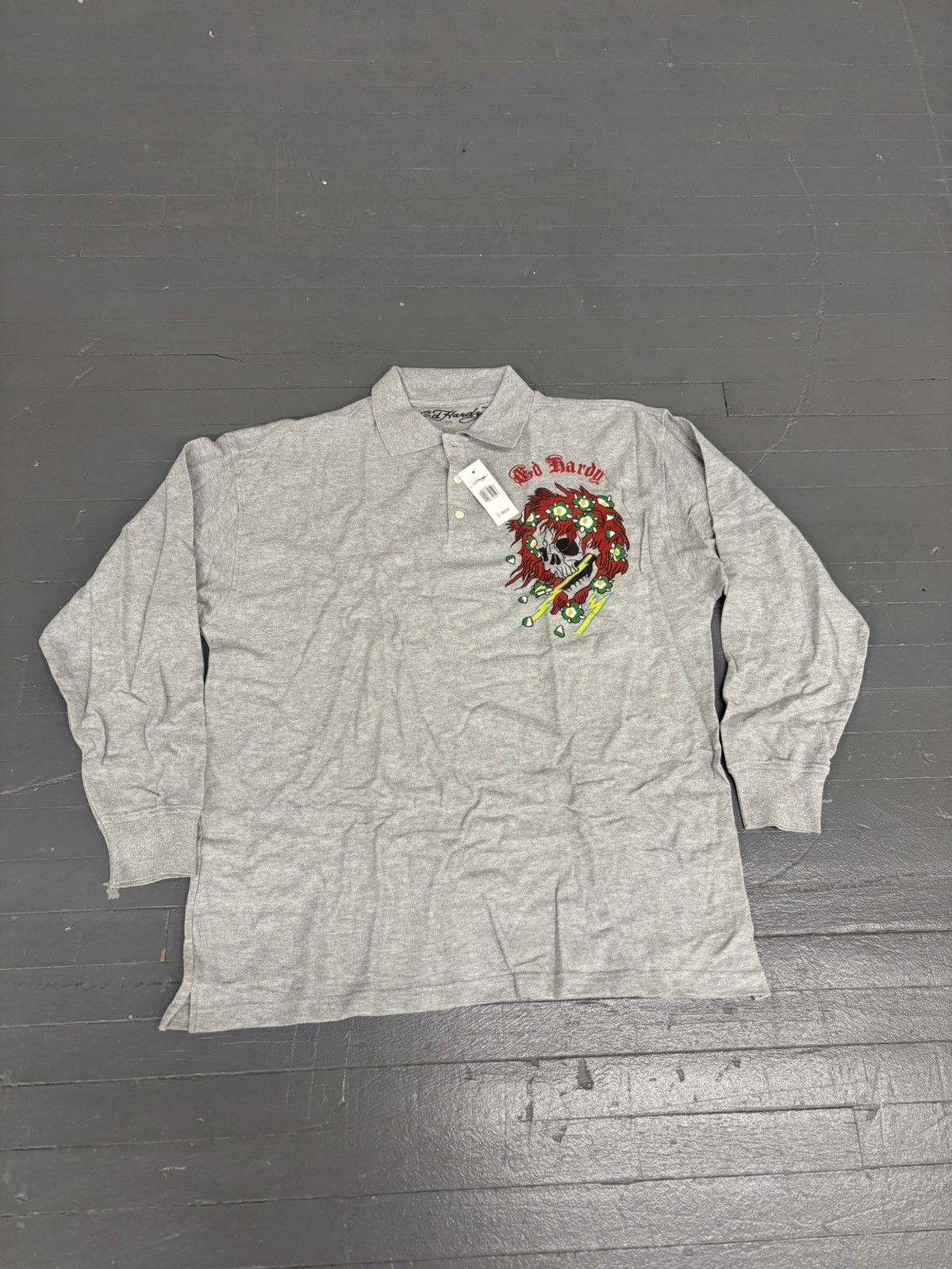 Affliction × Christian Audigier × Ed Hardy Y2K Ed Hardy Polo Longsleeve shirt Size US XXL / EU 58 / 5 - 1 Thumbnail