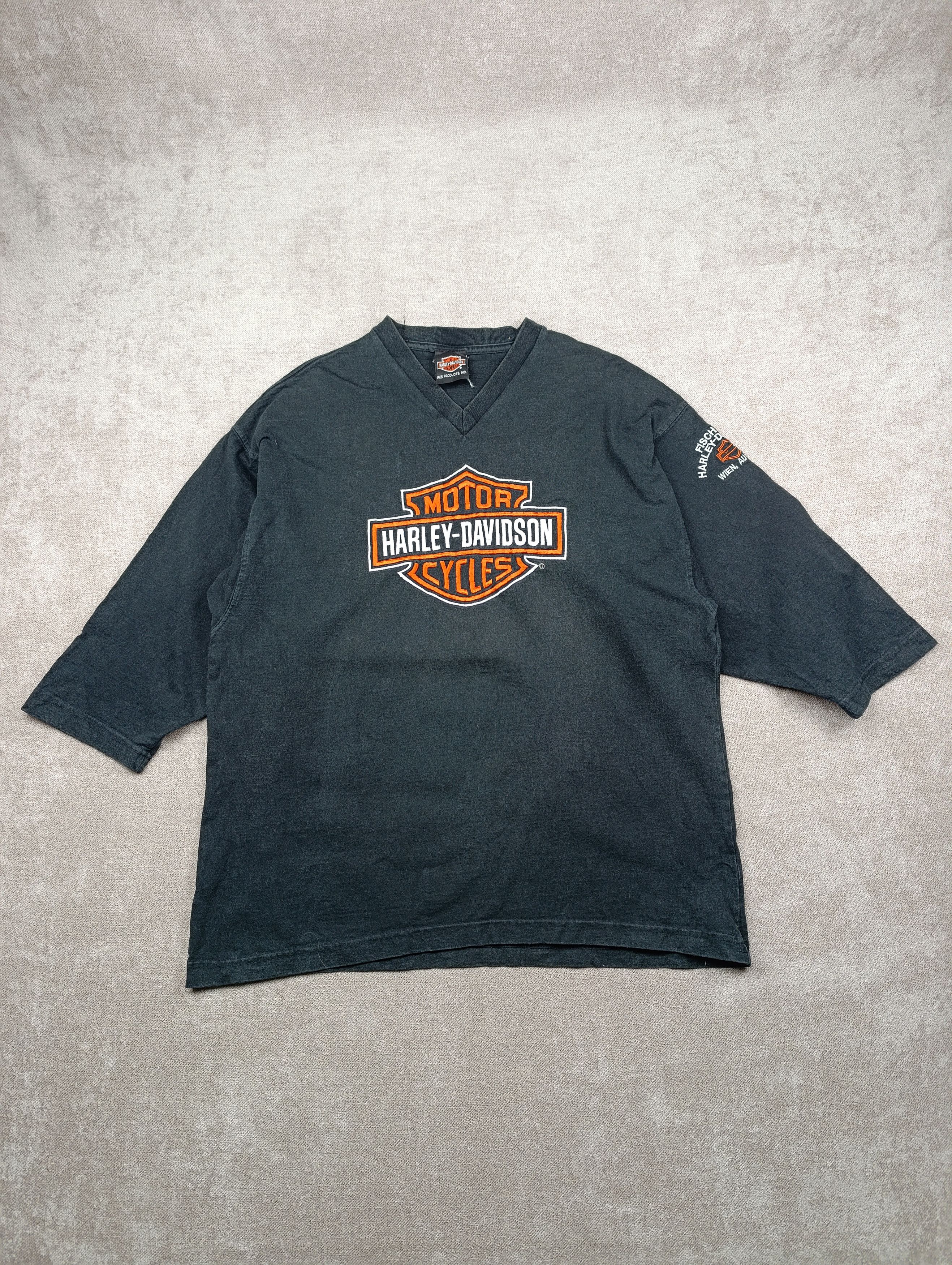 Harley Davidson Vintage Harley-Davidson 3/4 Sleeve Shirt Fade Fischer’s Size US L / EU 52-54 / 3 - 1 Thumbnail