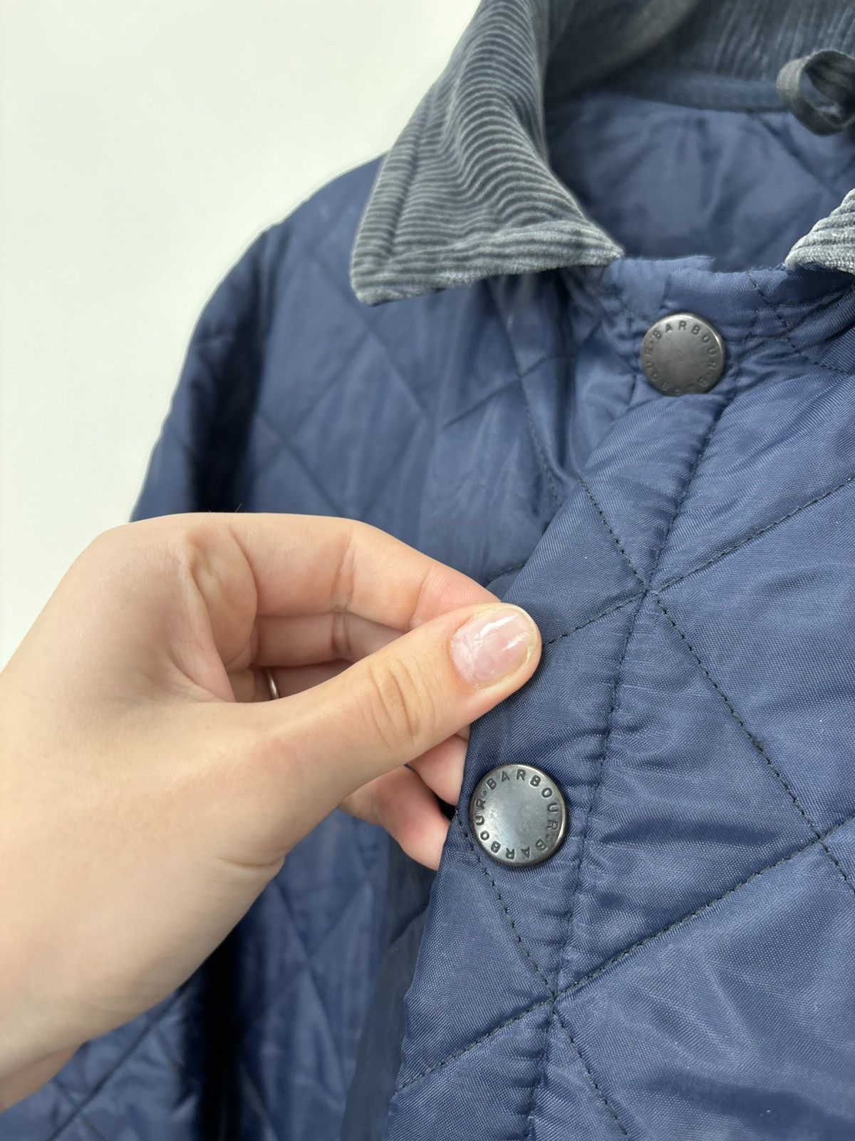 Barbour Barbour Vintage Liddesdale Navy Blue Hunting Quilted Jacket Size US XL / EU 56 / 4 - 12 Thumbnail