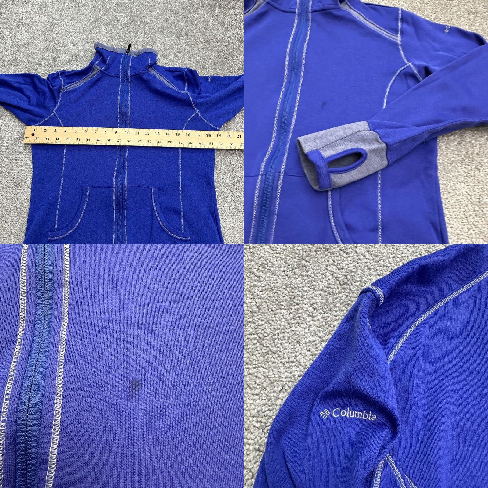 Vintage Columbia Omni Wick Active Jacket Womens Small Blue Full Zip Thumbholes Cotton Size S / US 4 / IT 40 - 8 Thumbnail