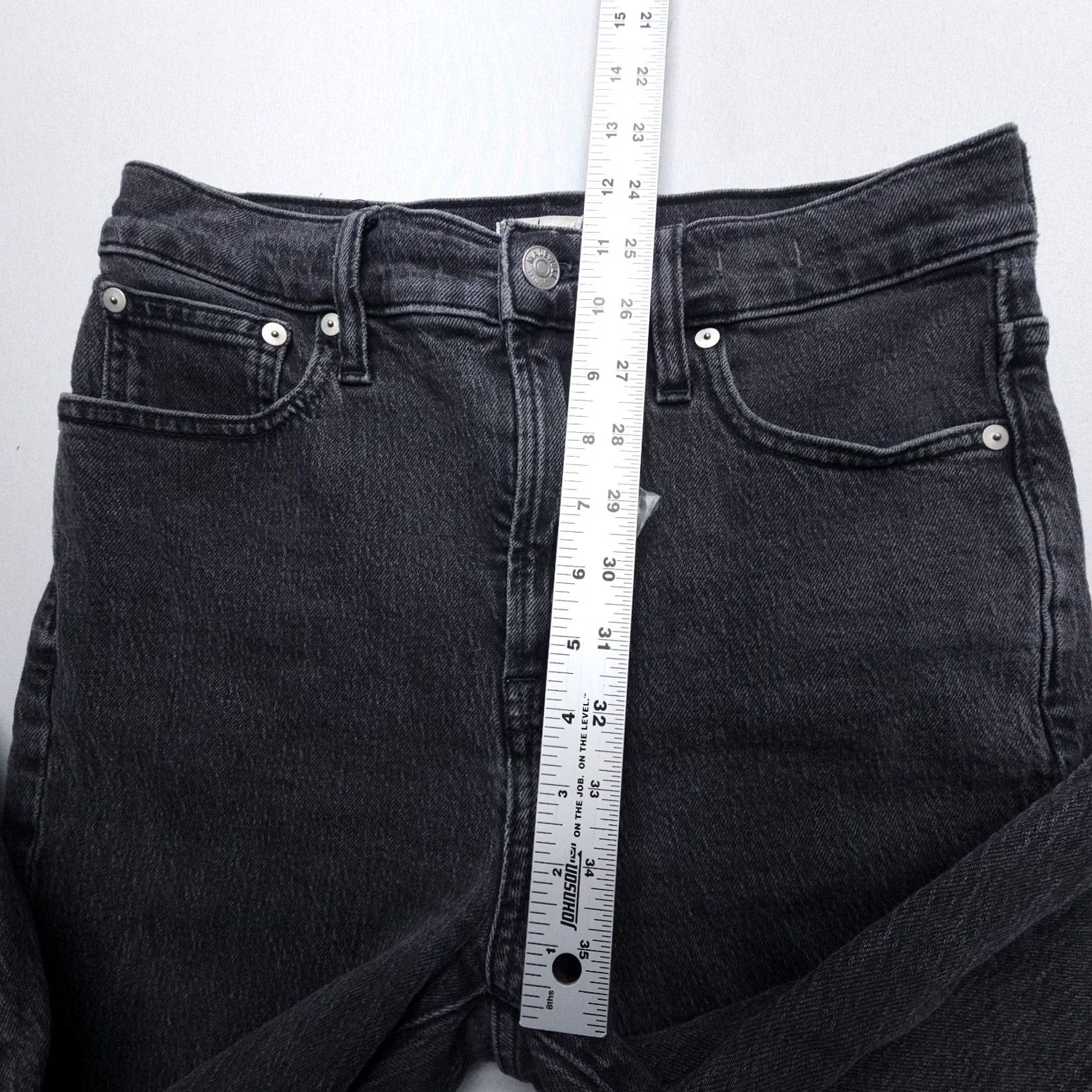 Madewell Madewell Jeans Women 26 Black Denim 5-Pocket Stretch Straight Vintage? No (Vintage: No) High Rise 29 Inseam Size 26" / US 2 / IT 38 - 6 Thumbnail