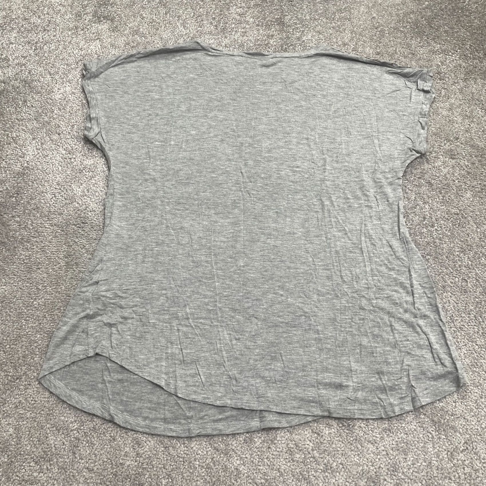 Apt. 9 Apt. 9 T-Shirt Womens Large Gray Round Neck Short Sleeve Casual Tee Top Size L / US 10 / IT 46 - 2 Thumbnail
