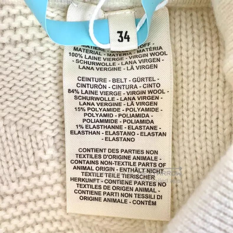 Hermes Hermes Beige H-letter jacquard wool drawstring casual knit Size 42" / US 20 - 6 Thumbnail