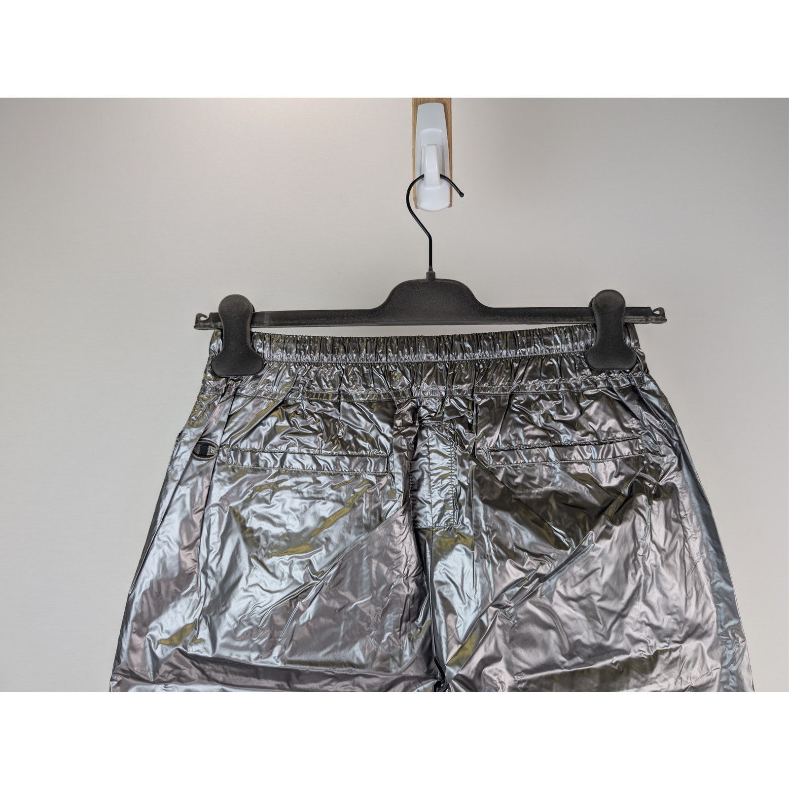 Champion × Rick Owens o1rshd1 Nylon-Coated Polyester Metallic Trousers in Silver Size US 32 / EU 48 - 12 Thumbnail