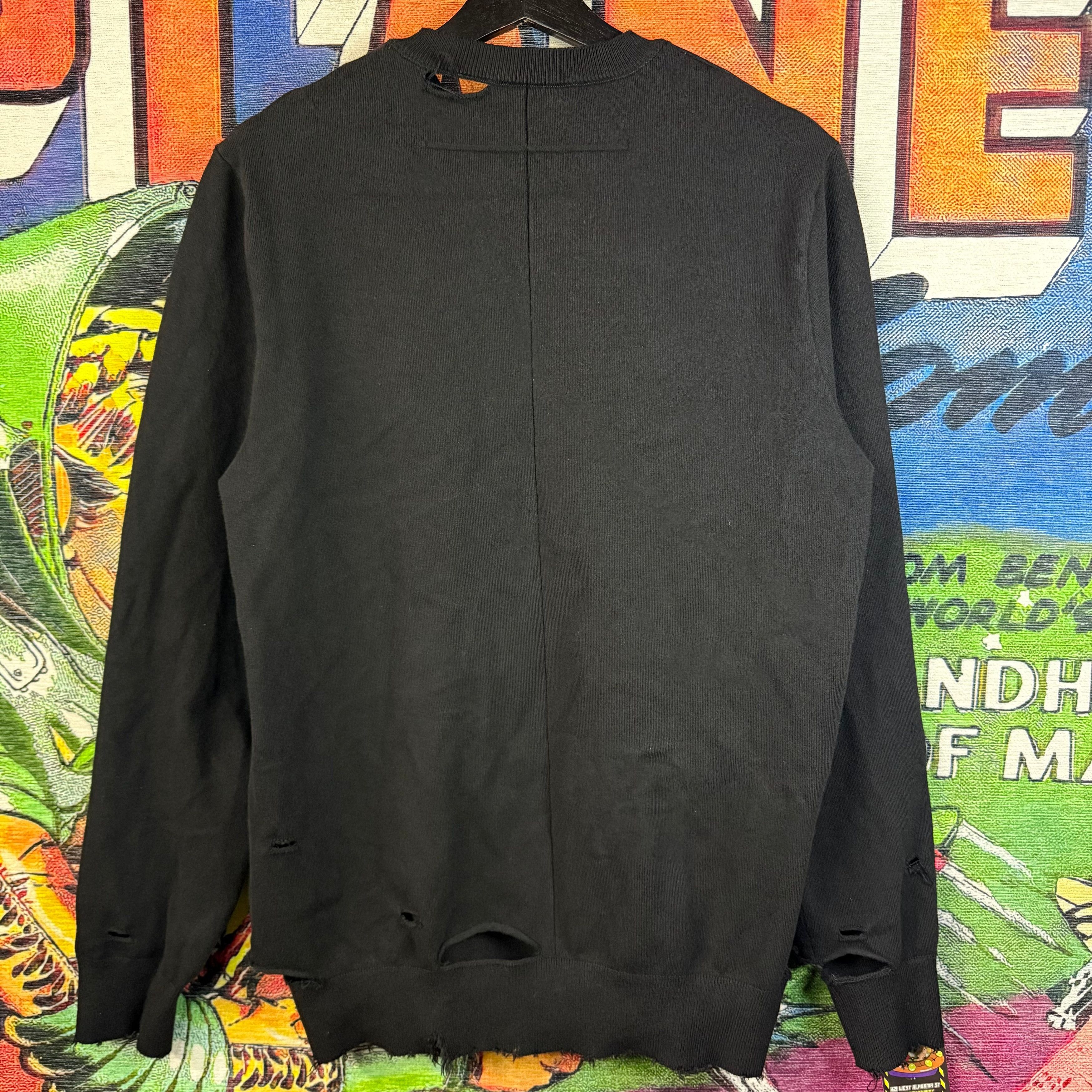 Givenchy Givenchy Paris Riccardo Tisci Distressed Box Logo Sweater Si Size US L / EU 52-54 / 3 - 4 Thumbnail